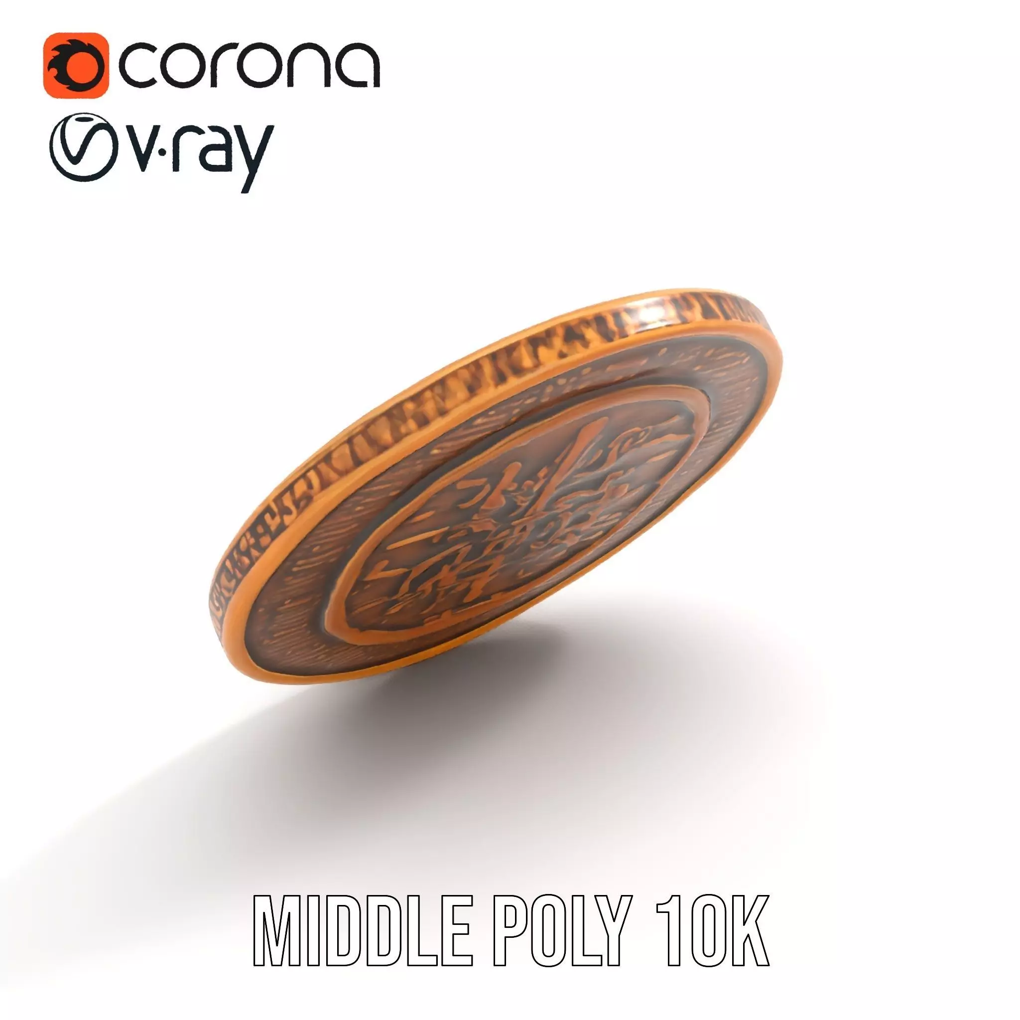 Ancient Bronze Amulet model pack Low-poly 3D model_6