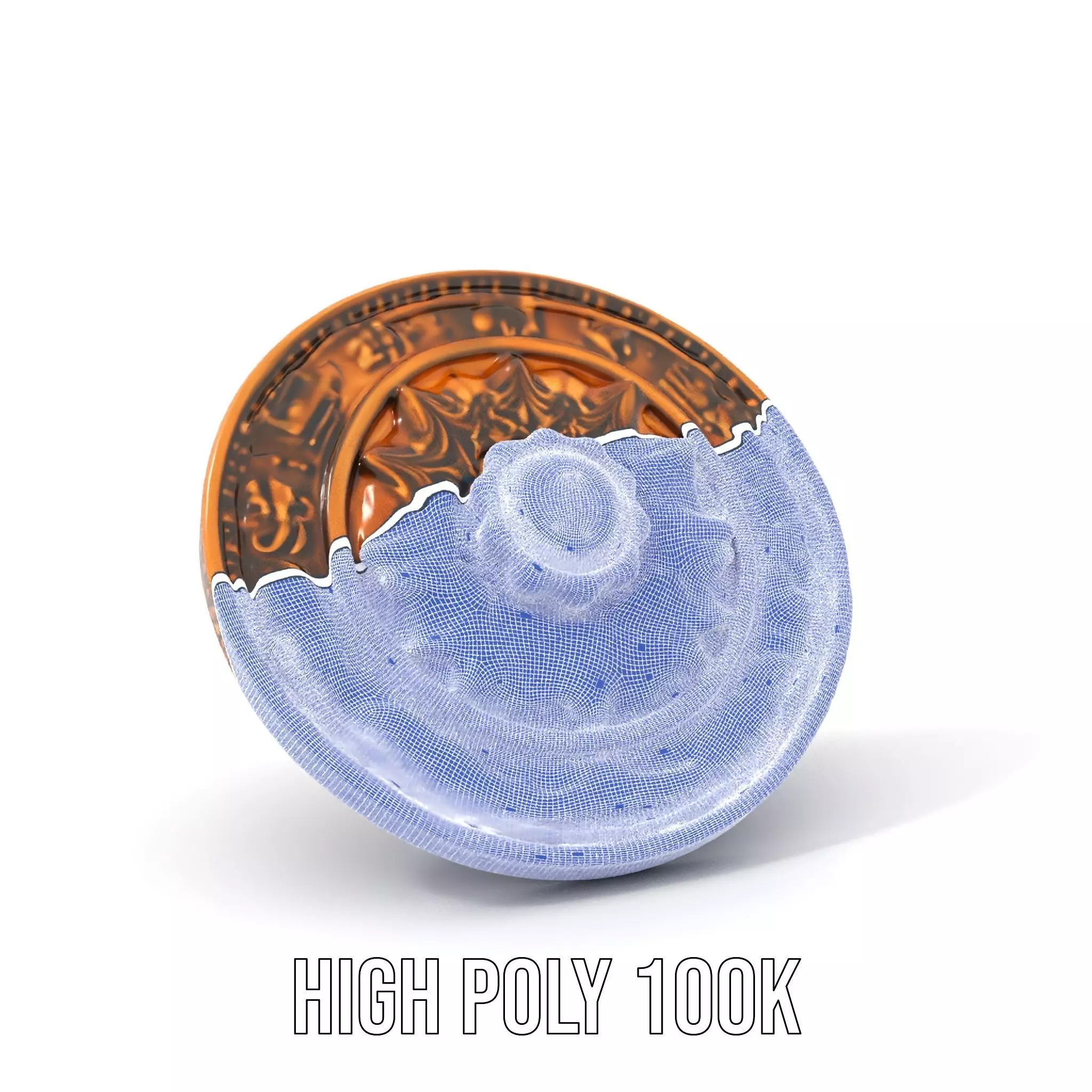 Ancient Bronze Amulet model pack Low-poly 3D model_5