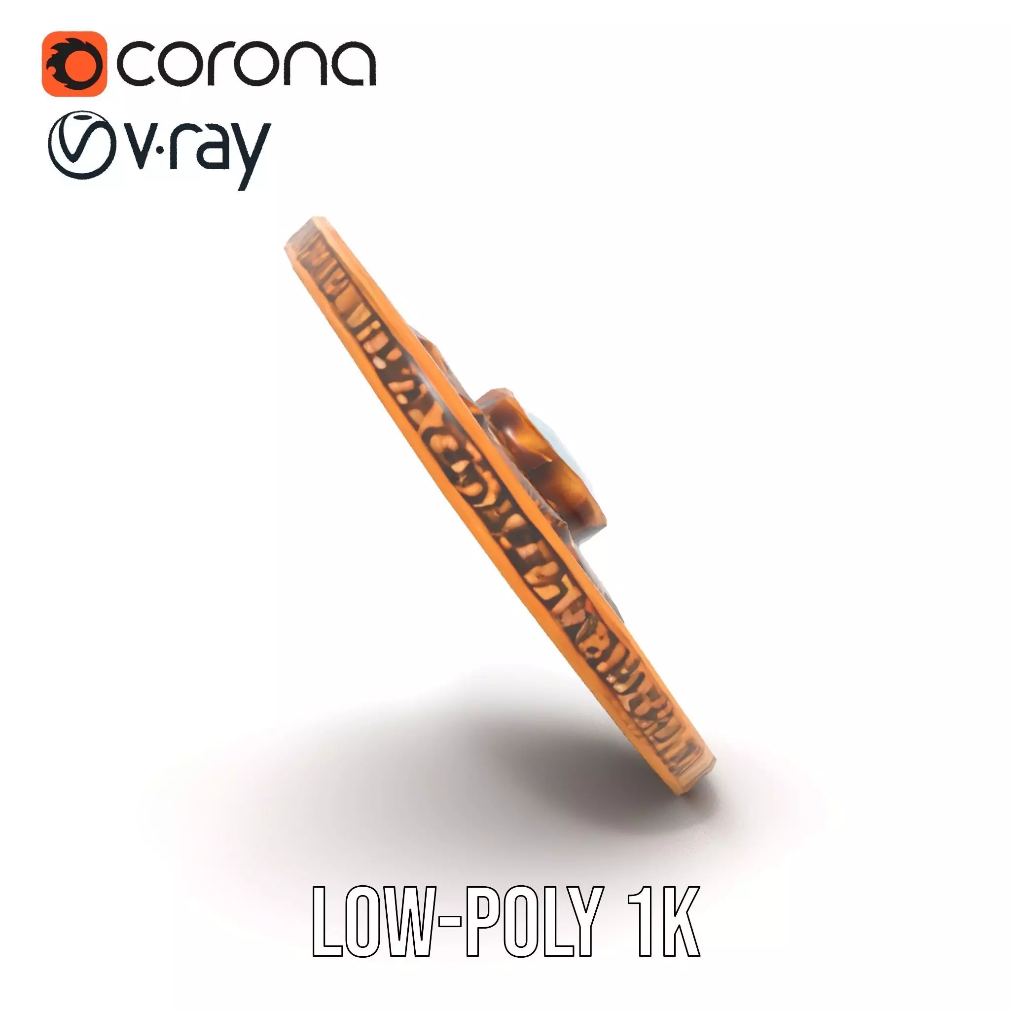 Ancient Bronze Amulet model pack Low-poly 3D model_8