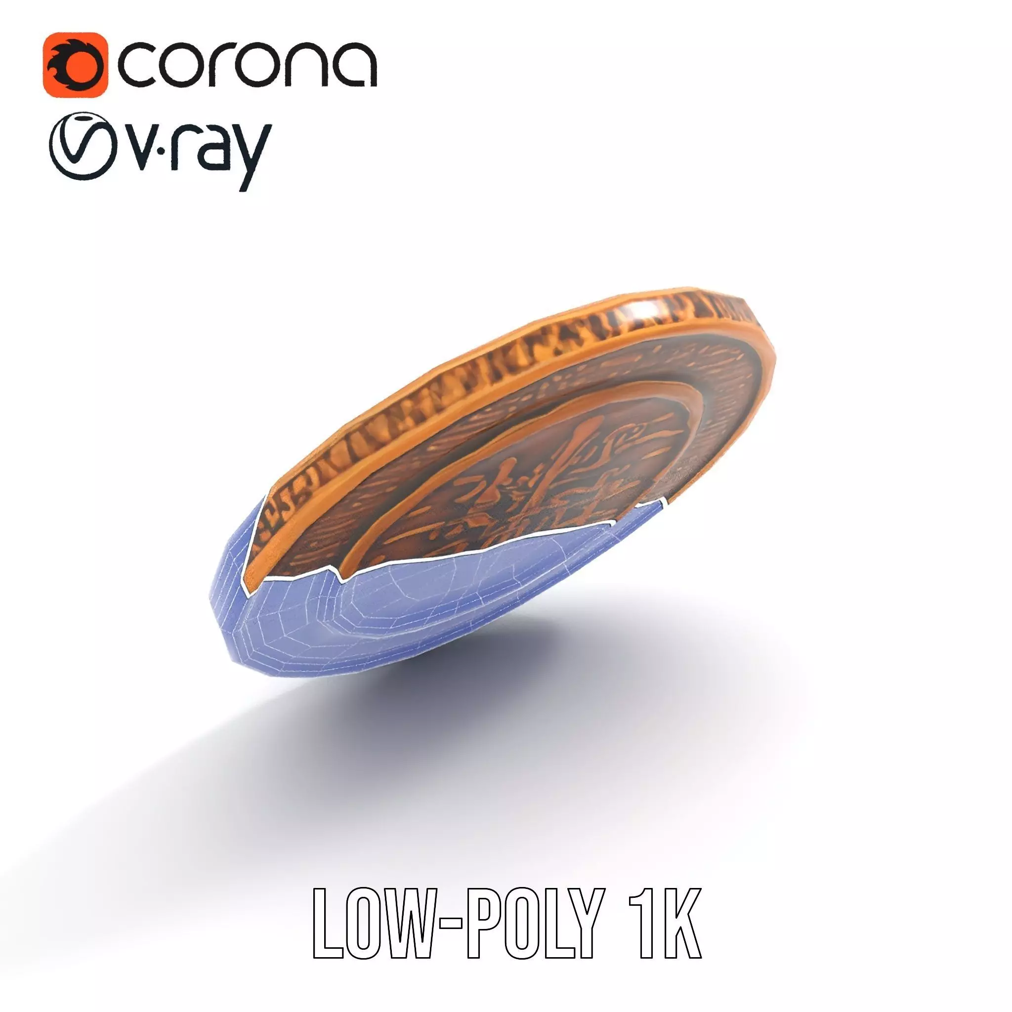 Ancient Bronze Amulet model pack Low-poly 3D model_25