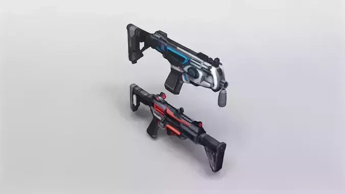 Futuristic Tactical Shotgun 3D Model