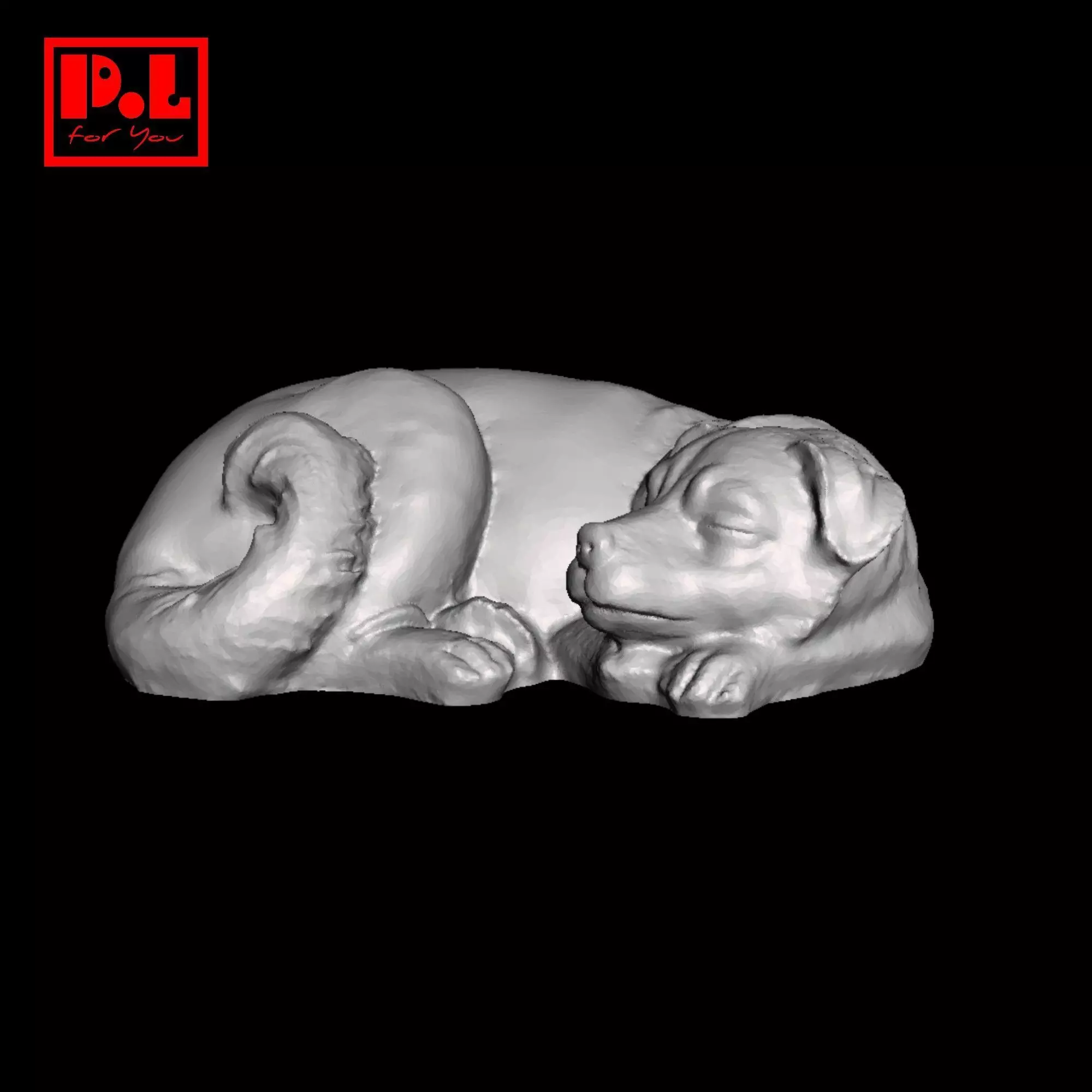 Dog - Sleeping dog 3D print model
