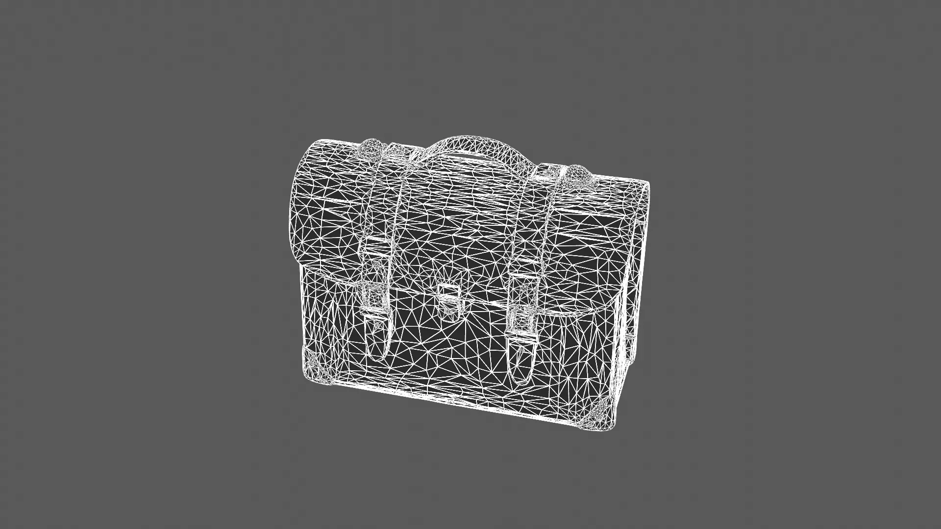 Classic Leather Briefcase 3D Model 3D model_6