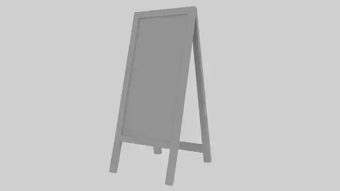 A-Frame Signboard 3D Model