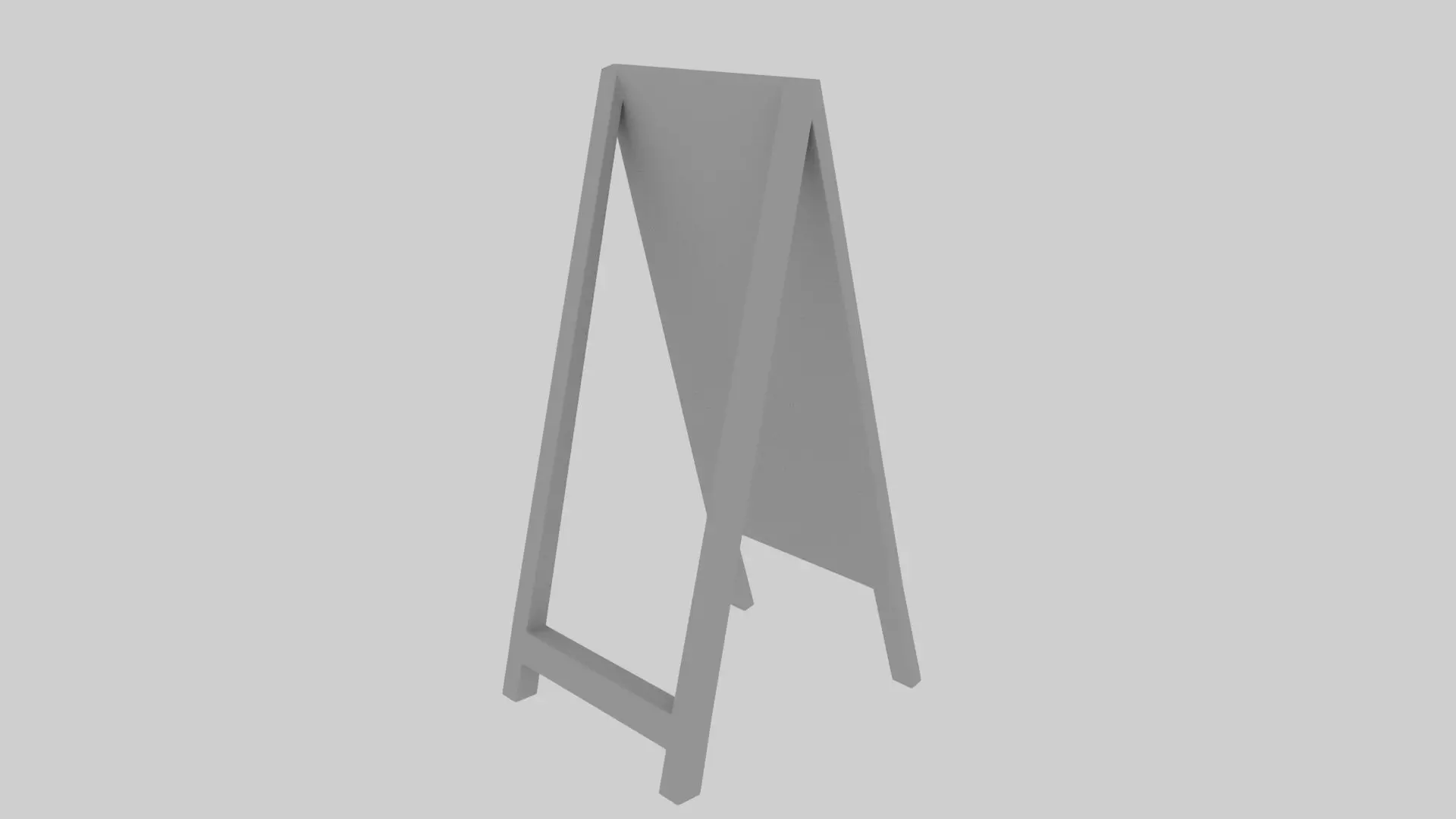 A-Frame Signboard 3D Model 3D model_8