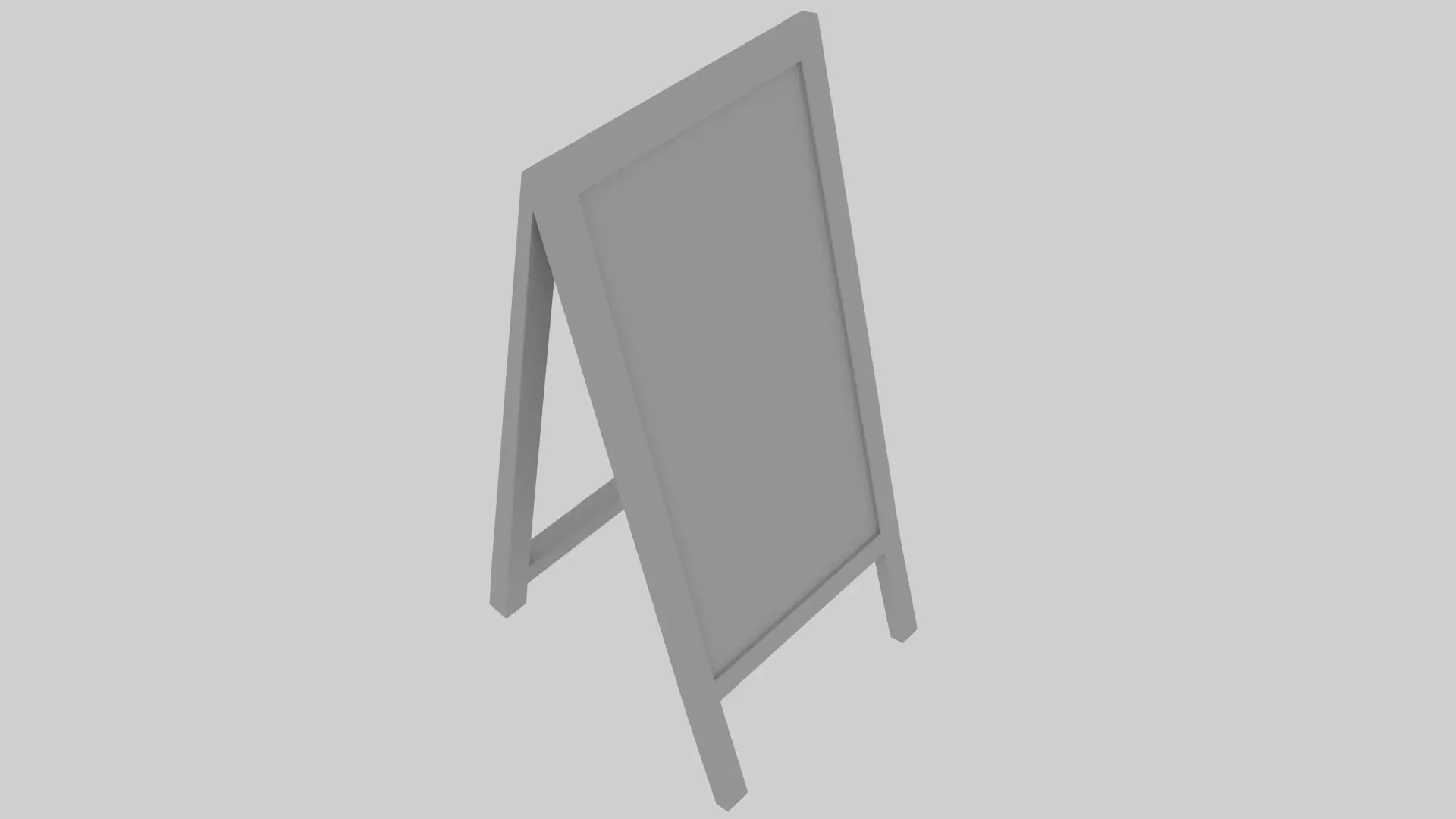 A-Frame Signboard 3D Model 3D model_6