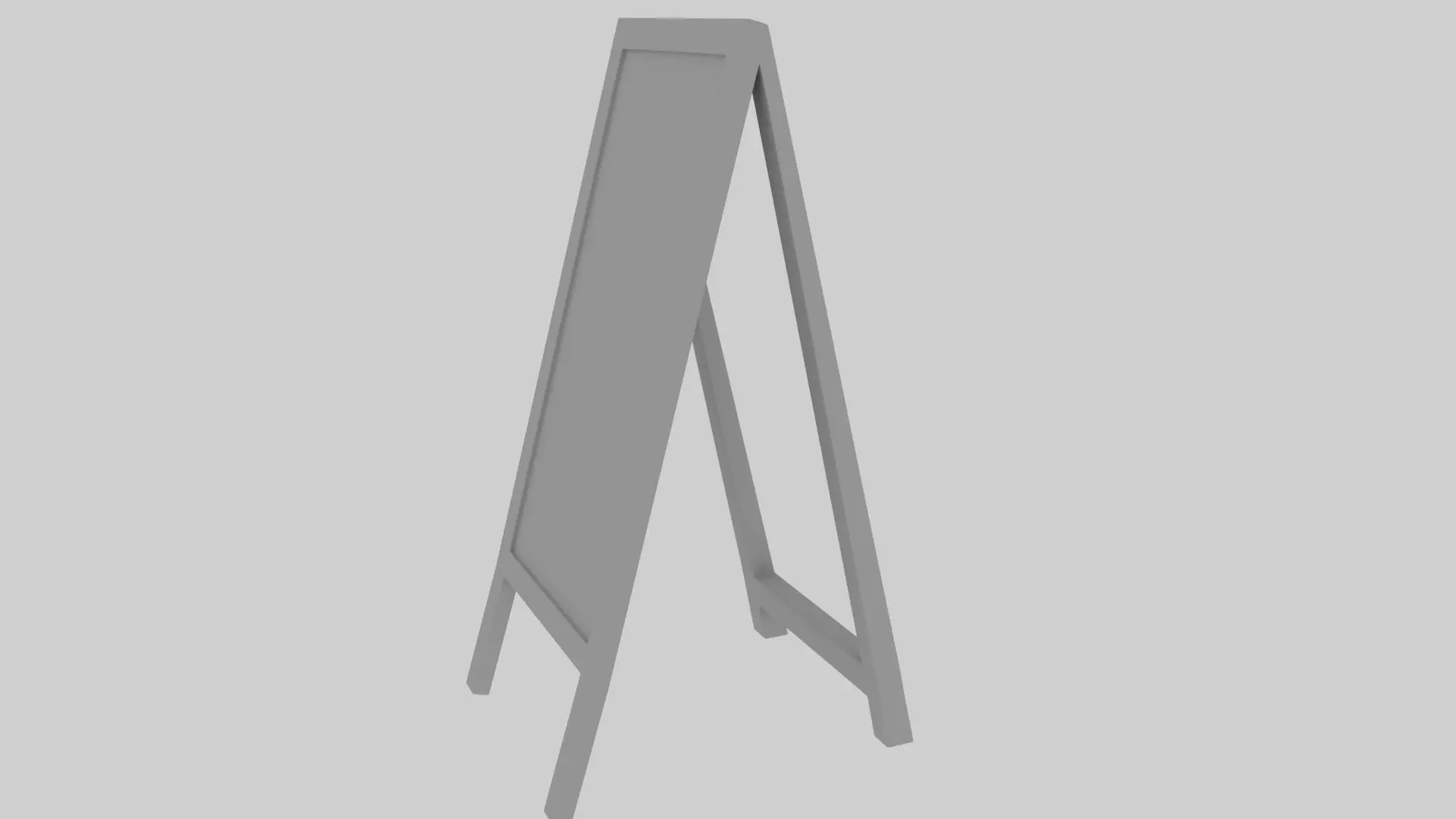 A-Frame Signboard 3D Model 3D model_3