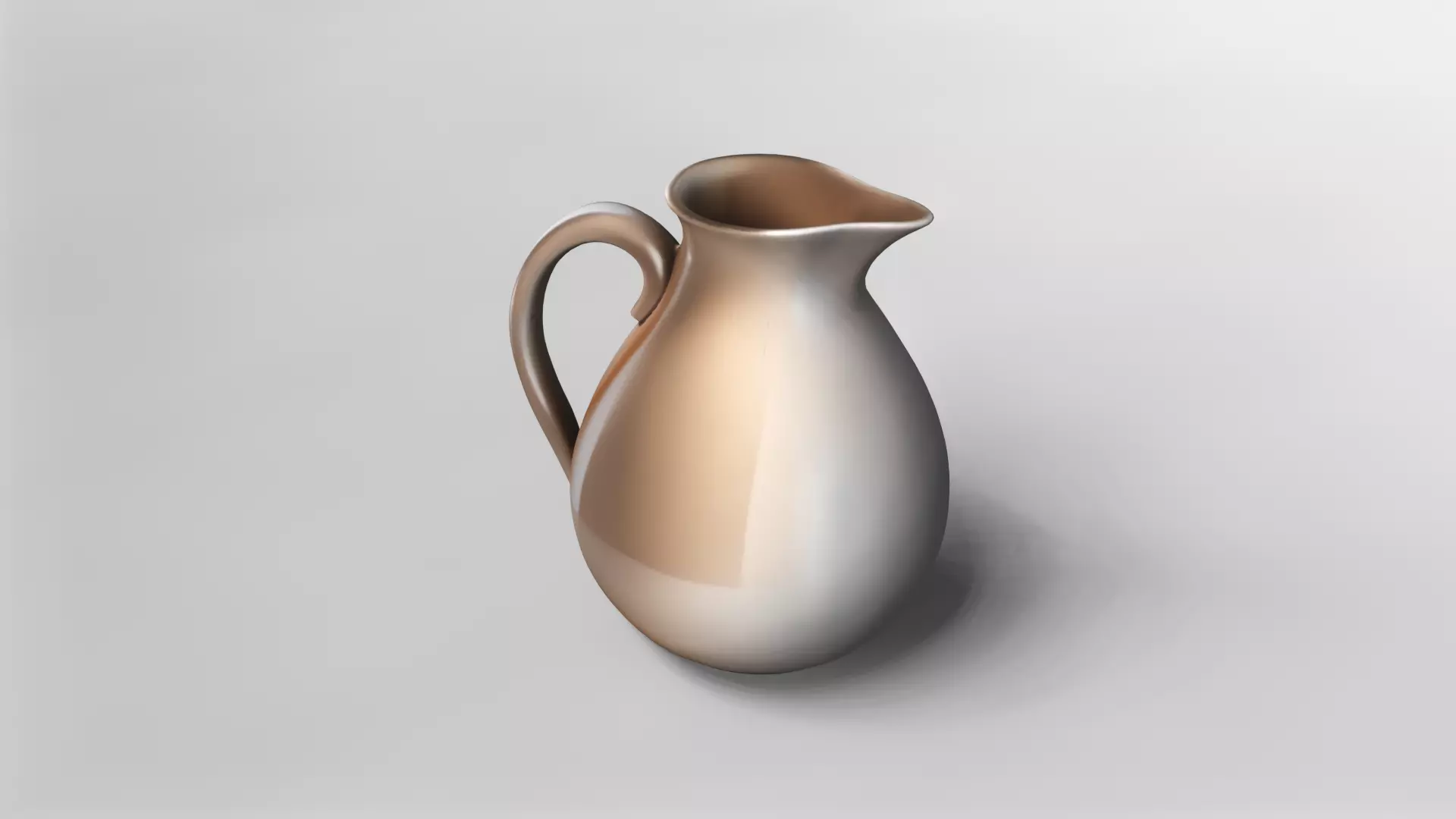 Elegant Ceramic Pitcher 3D Model 3D model_1