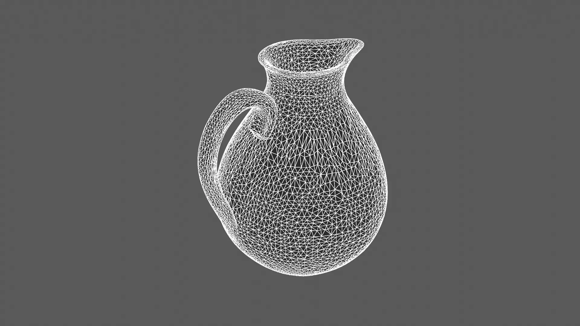 Elegant Ceramic Pitcher 3D Model 3D model_5