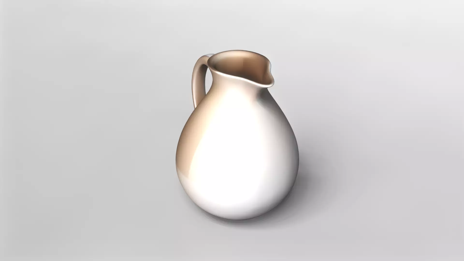 Elegant Ceramic Pitcher 3D Model 3D model_2