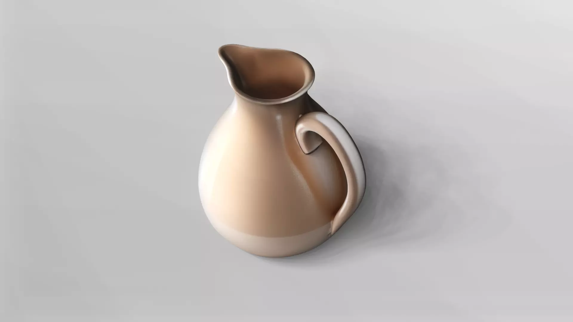 Elegant Ceramic Pitcher 3D Model 3D model_4