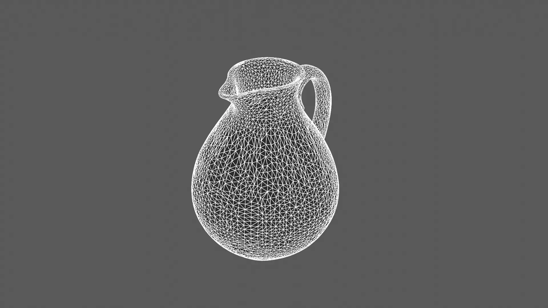 Elegant Ceramic Pitcher 3D Model 3D model_8