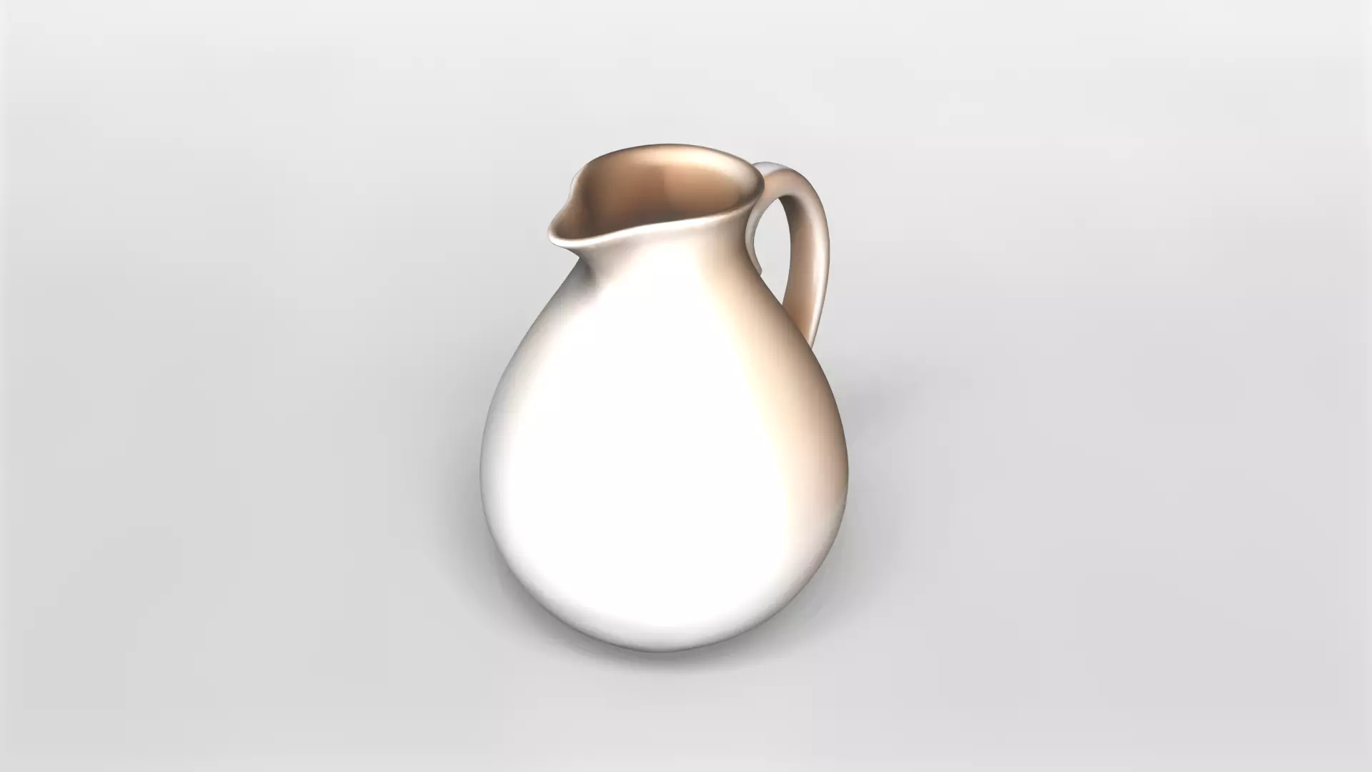 Elegant Ceramic Pitcher 3D Model 3D model_3