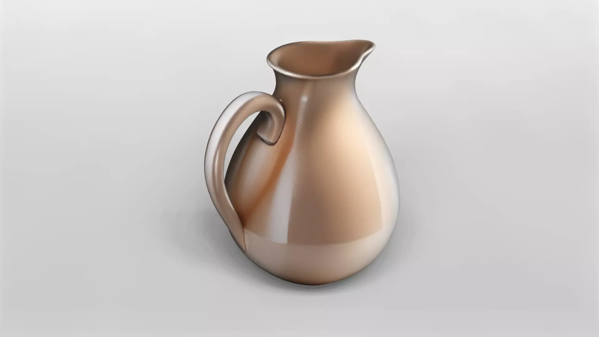 Elegant Ceramic Pitcher 3D Model 3D model_0