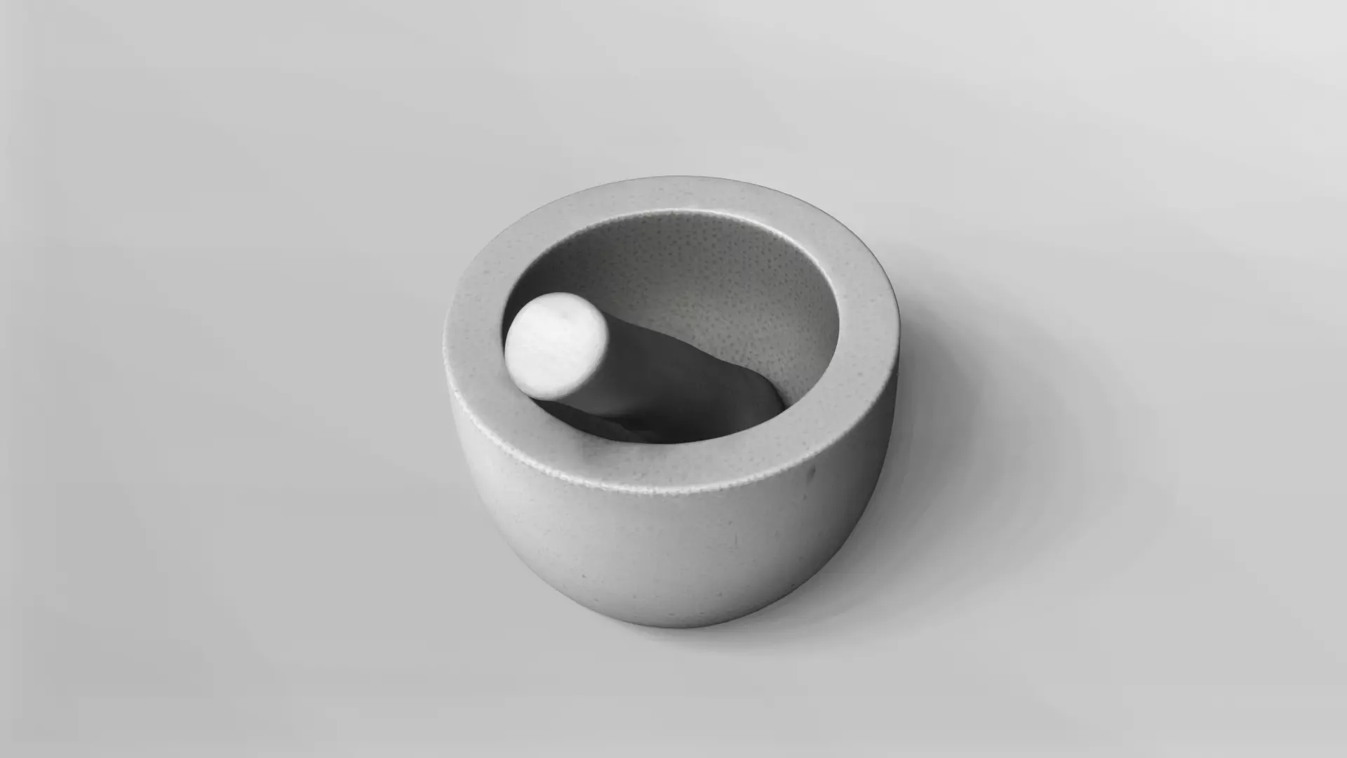 Realistic Granite Mortar and Pestle 3D Model 3D model_4