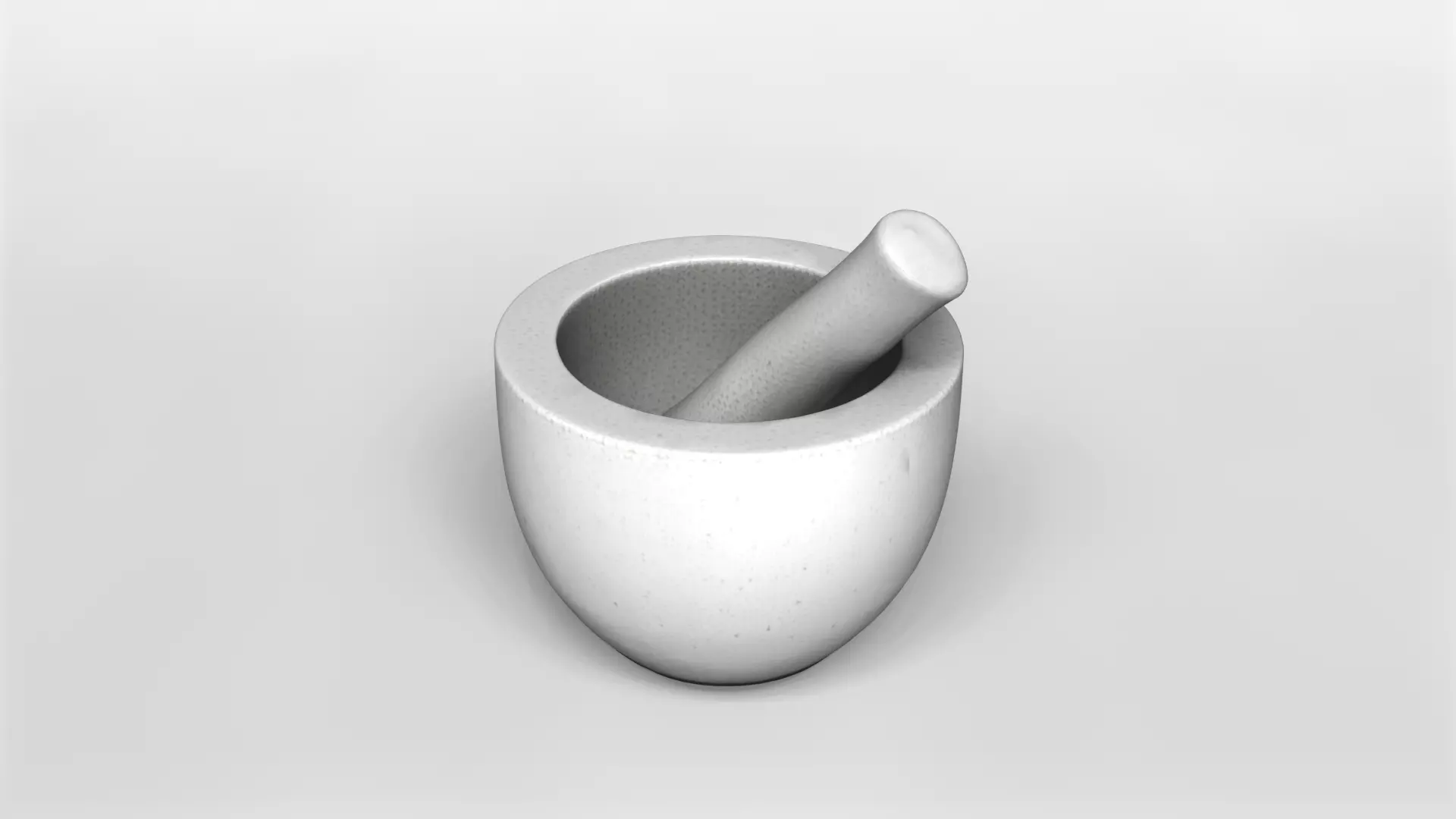 Realistic Granite Mortar and Pestle 3D Model 3D model_3