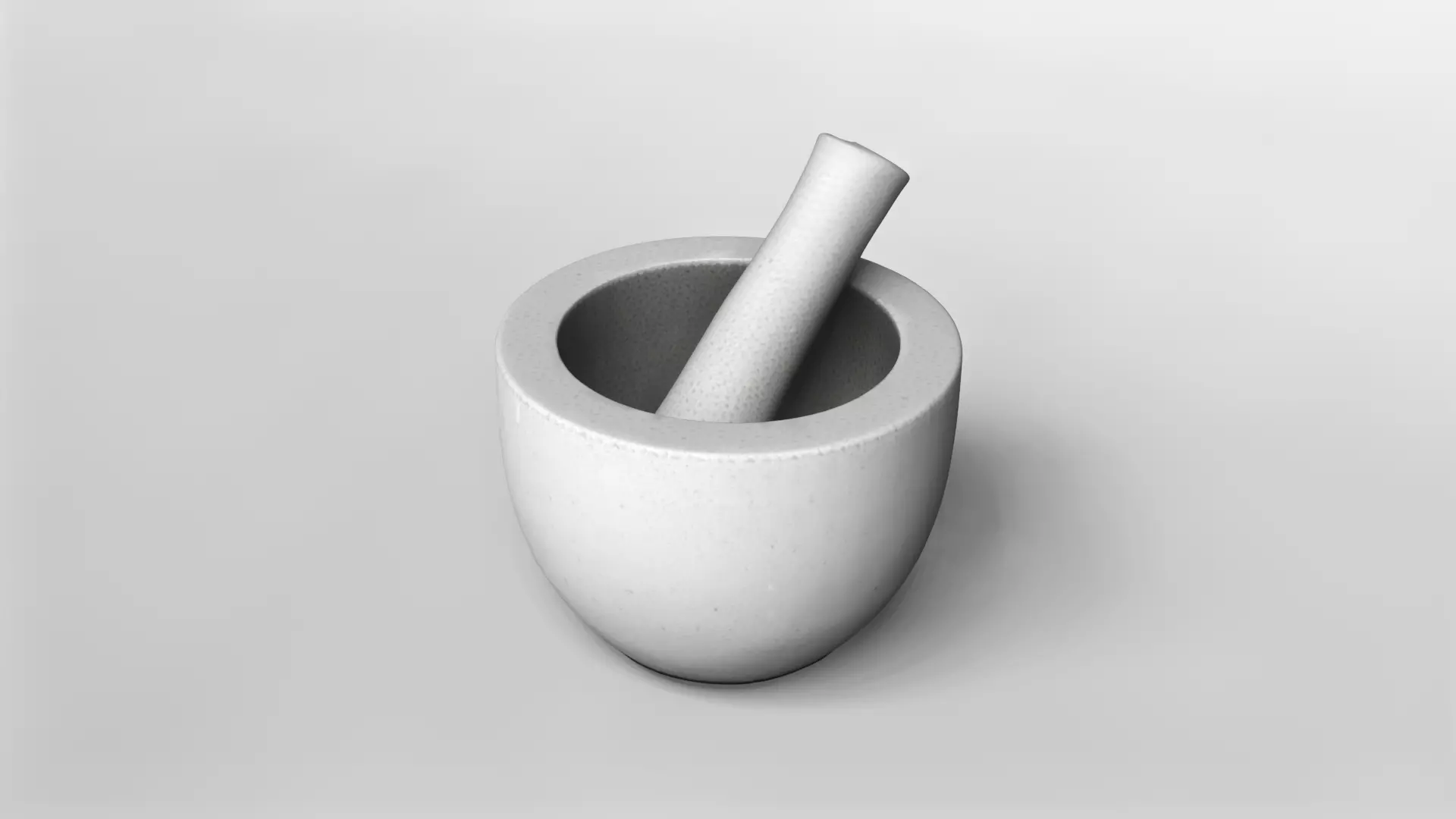 Realistic Granite Mortar and Pestle 3D Model 3D model_2