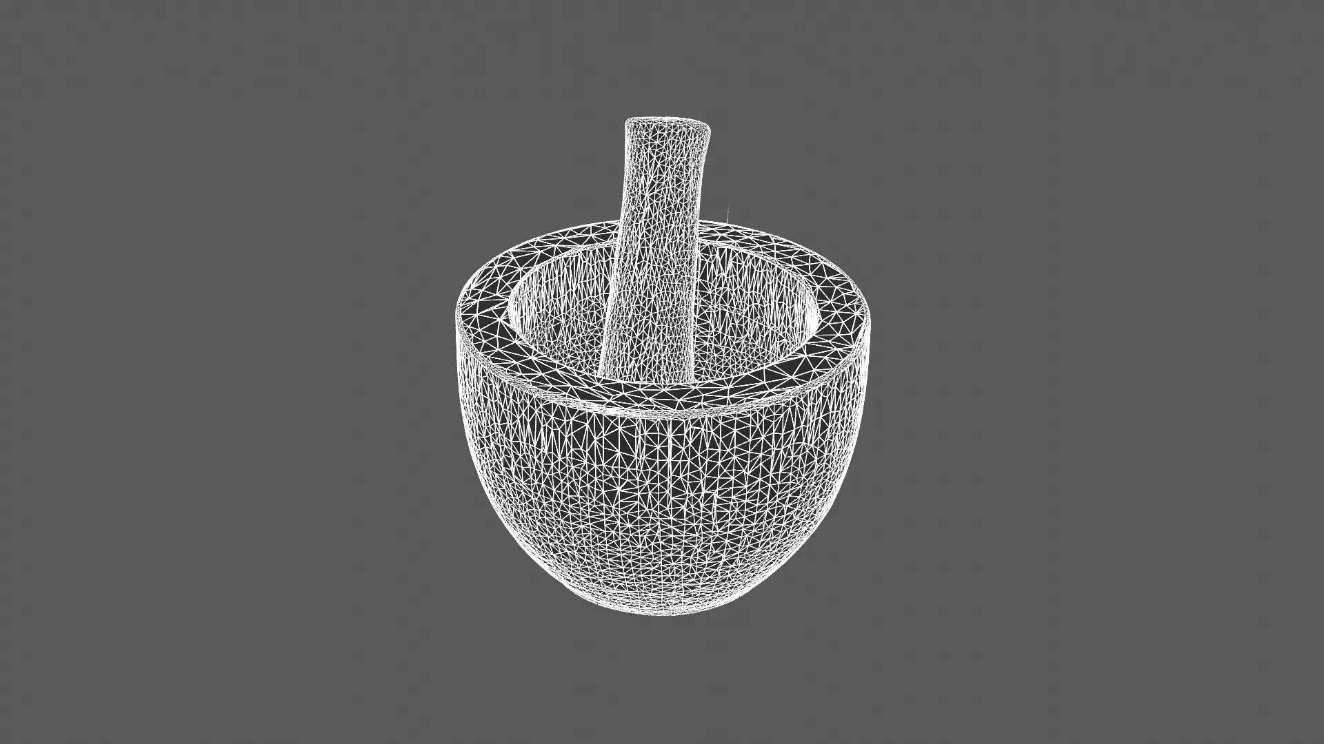 Realistic Granite Mortar and Pestle 3D Model 3D model_6