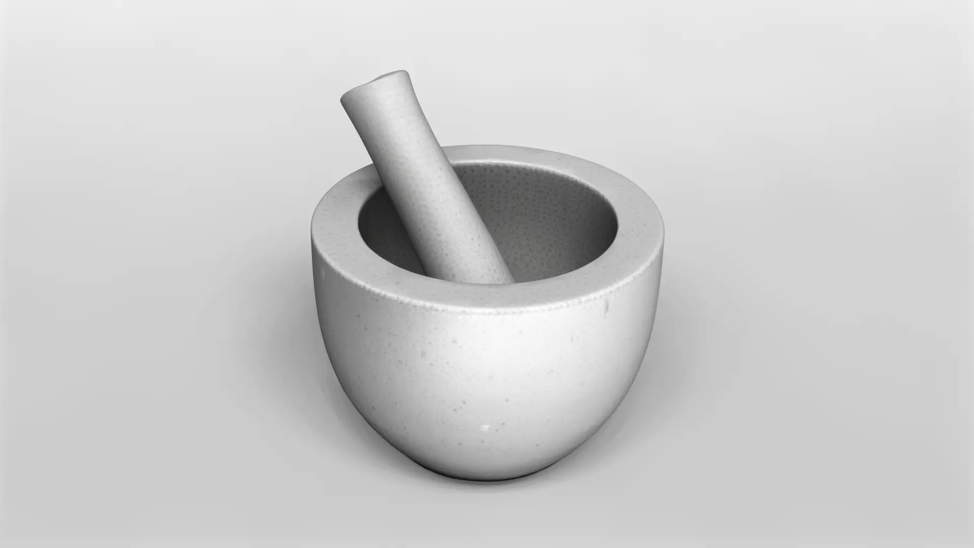 Realistic Granite Mortar and Pestle 3D Model 3D model_0