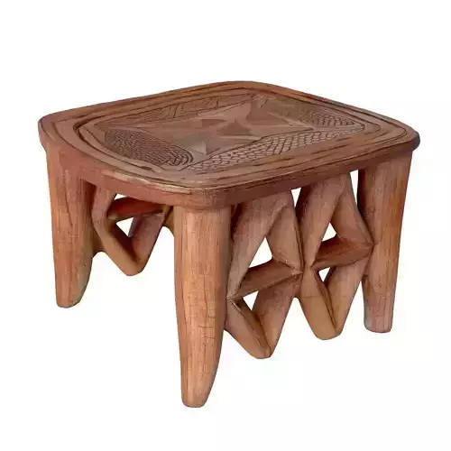 Vintage Large Tribal Nupe Stool