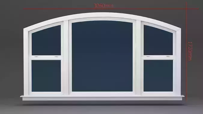 Segment head picture window 3D model
