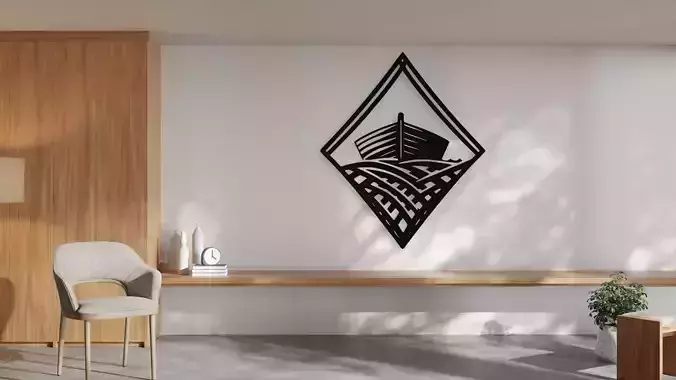 Nautical Diamond Boat Wall Art