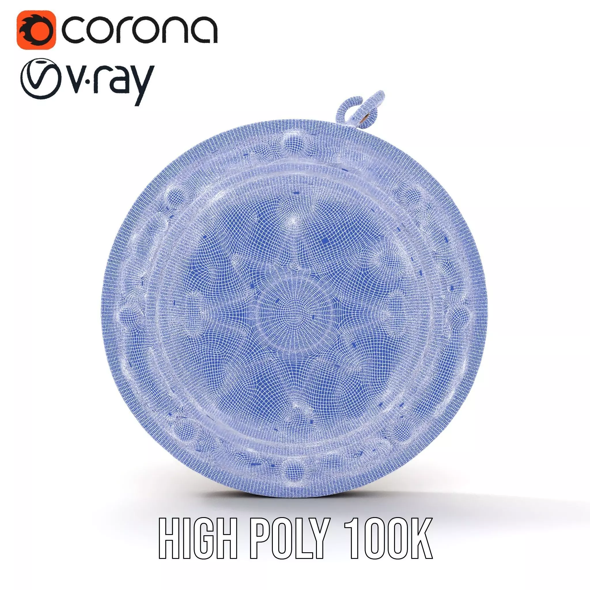 Antique Bronze Amulet model pack Low-poly 3D model_33