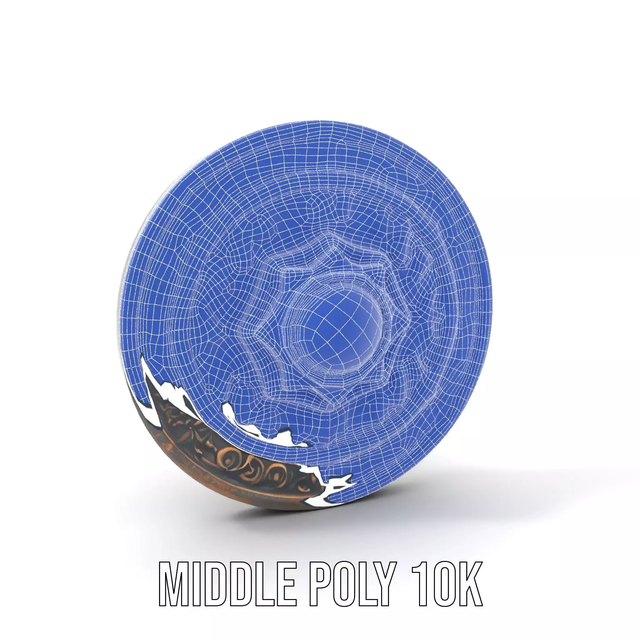 Ornate Bronze Medallion model pack Low-poly 3D model_22