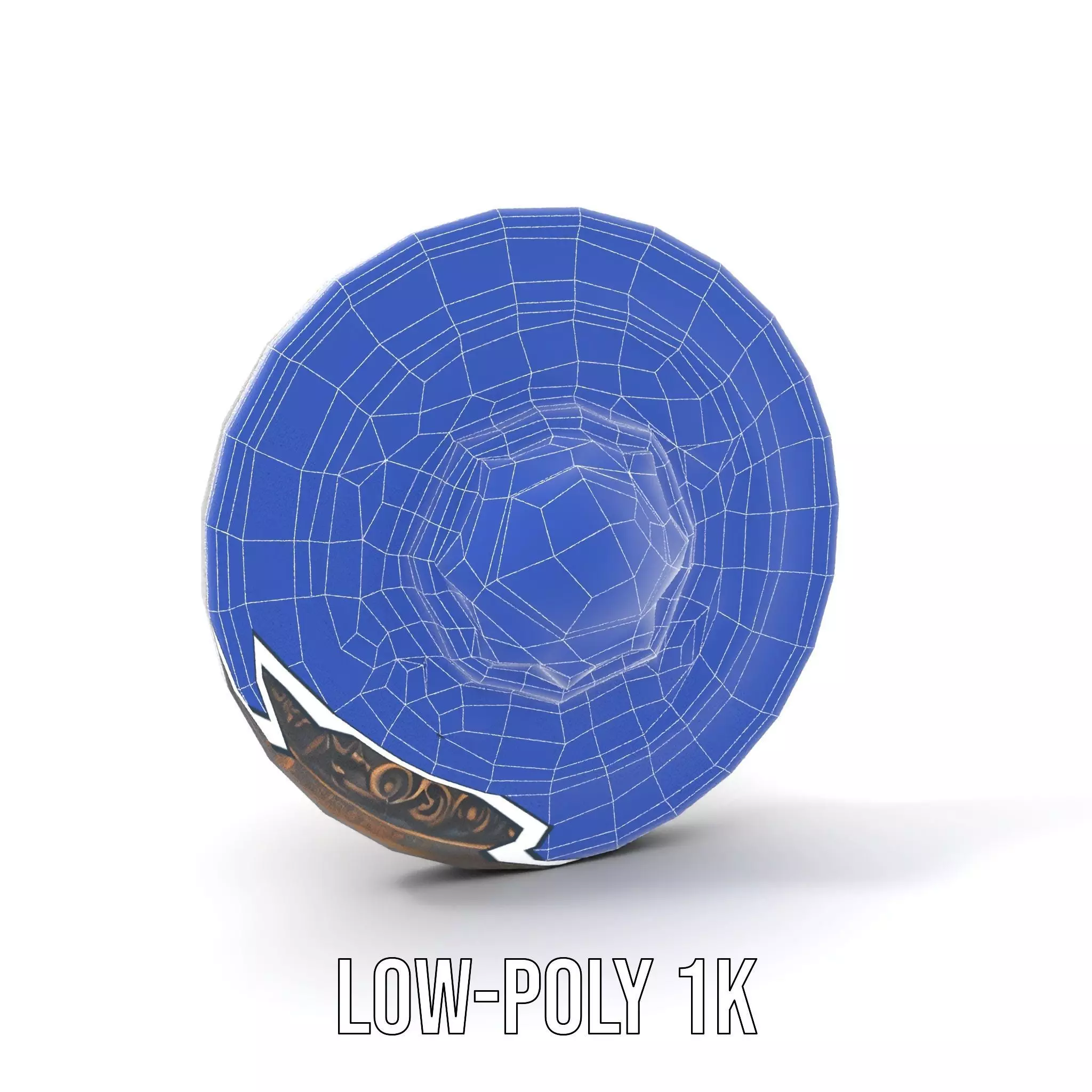 Ornate Bronze Medallion model pack Low-poly 3D model_31