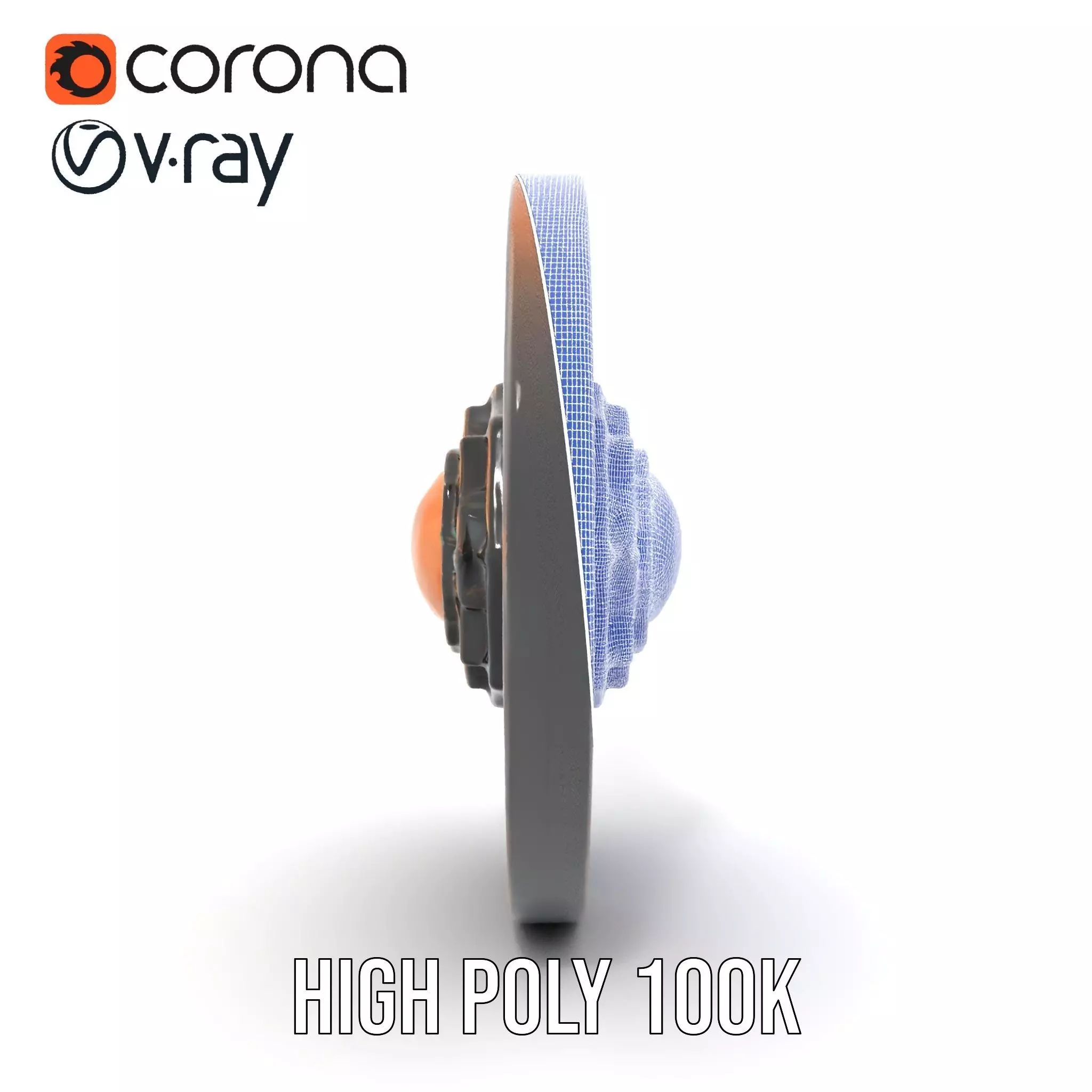 Ornate Bronze Medallion model pack Low-poly 3D model_35