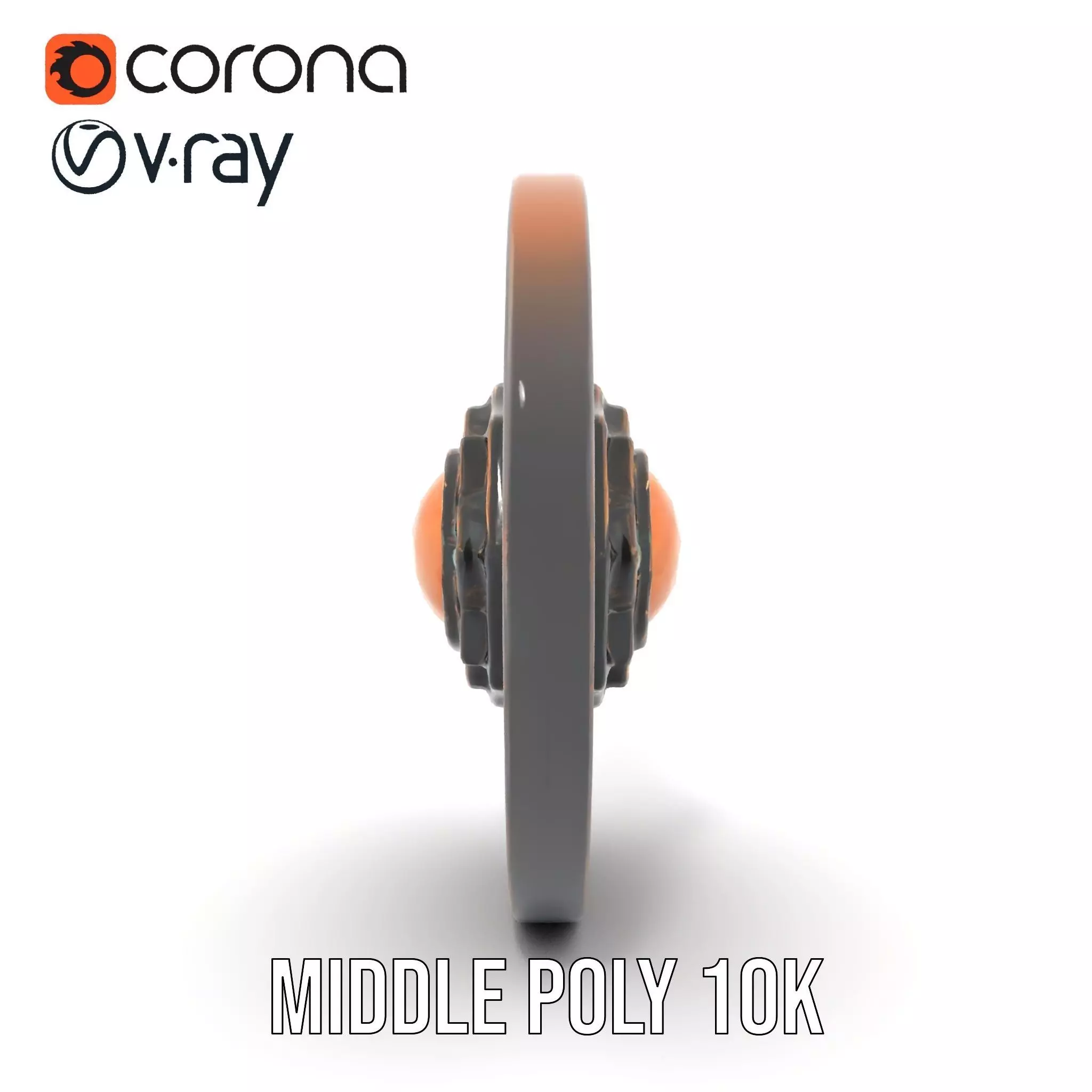 Ornate Bronze Medallion model pack Low-poly 3D model_27