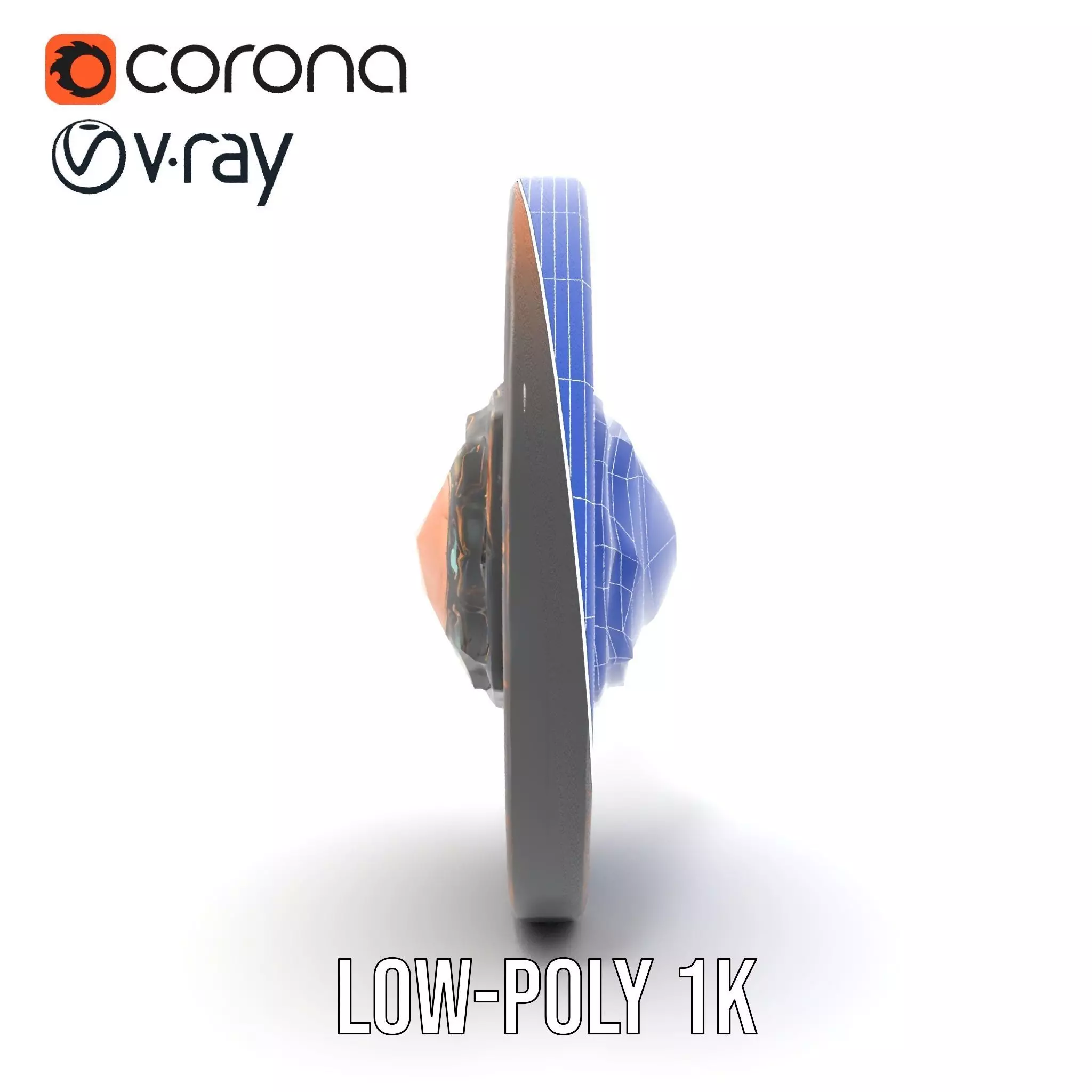 Ornate Bronze Medallion model pack Low-poly 3D model_17