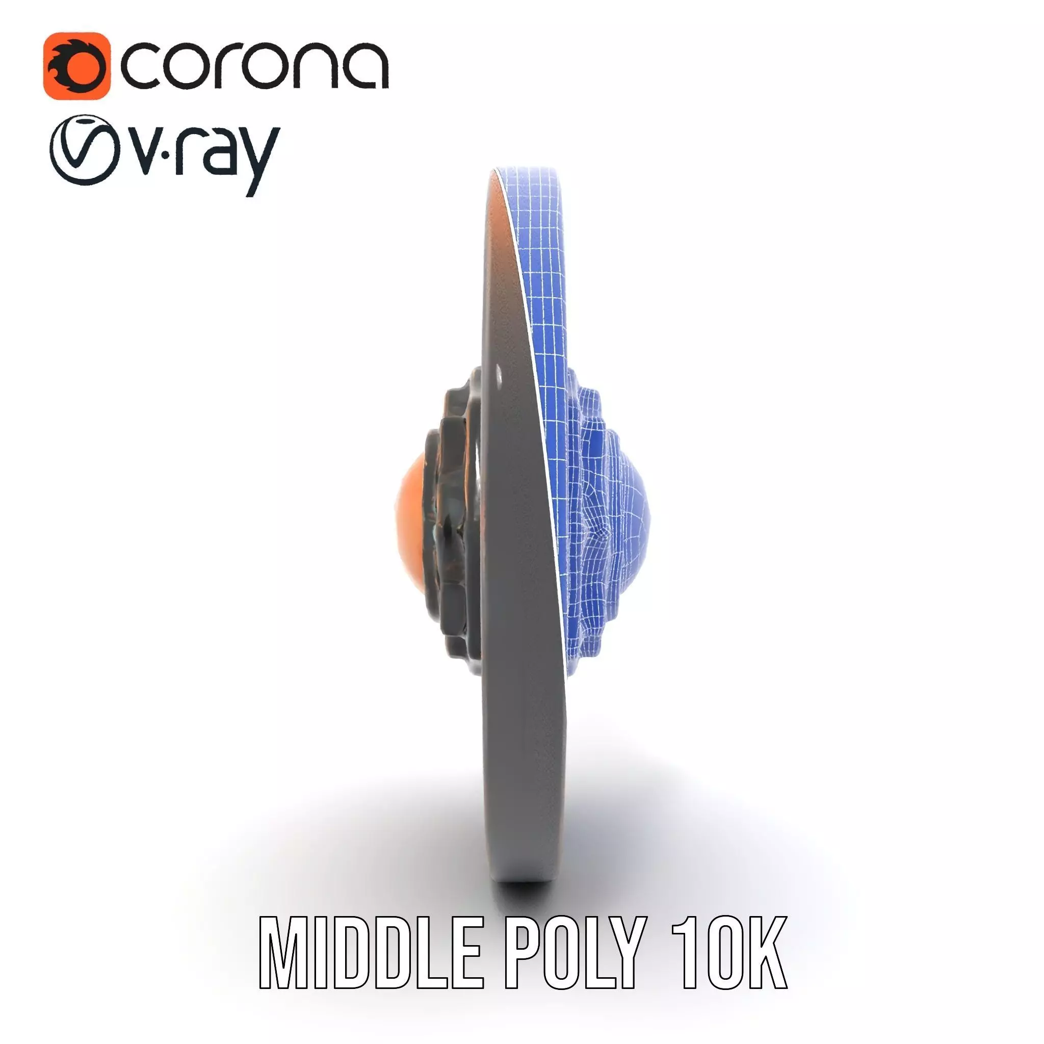 Ornate Bronze Medallion model pack Low-poly 3D model_30