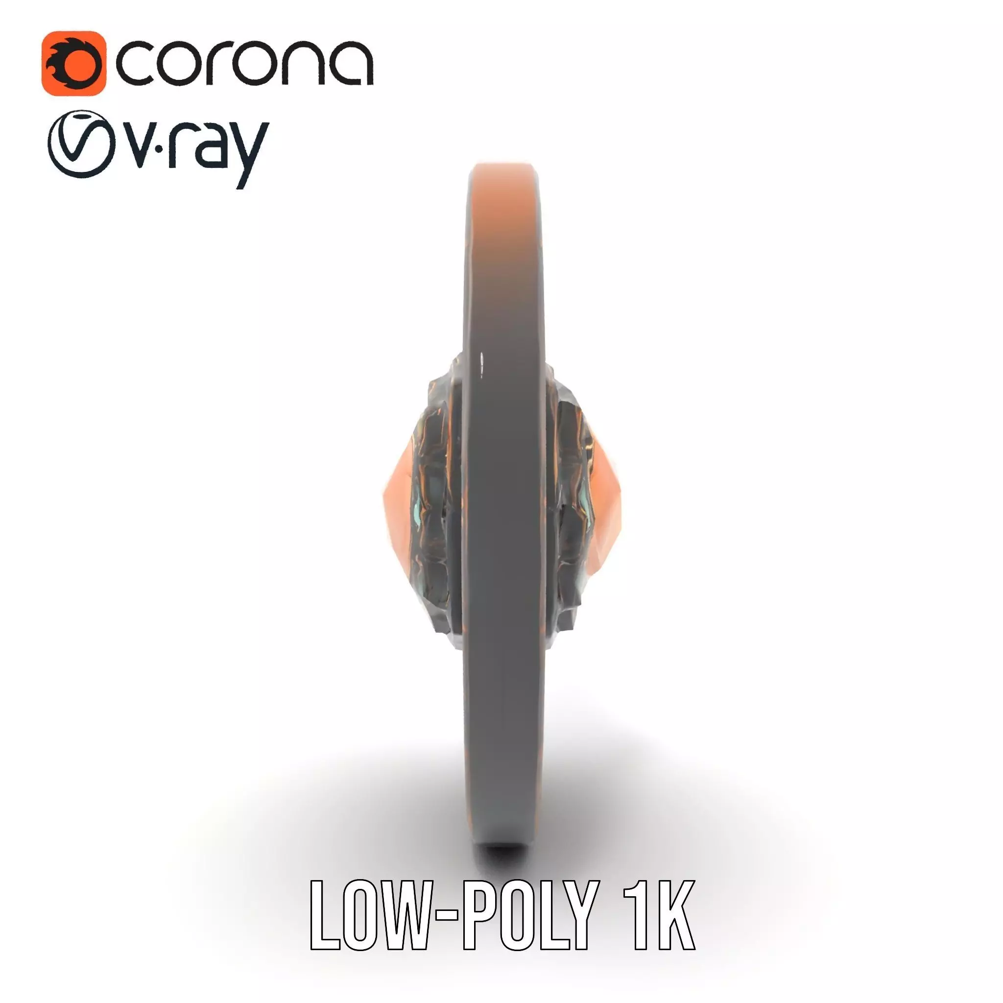 Ornate Bronze Medallion model pack Low-poly 3D model_28