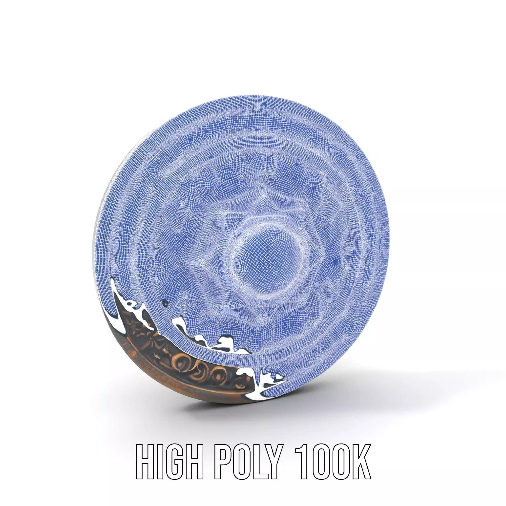 Ornate Bronze Medallion model pack Low-poly 3D model_5