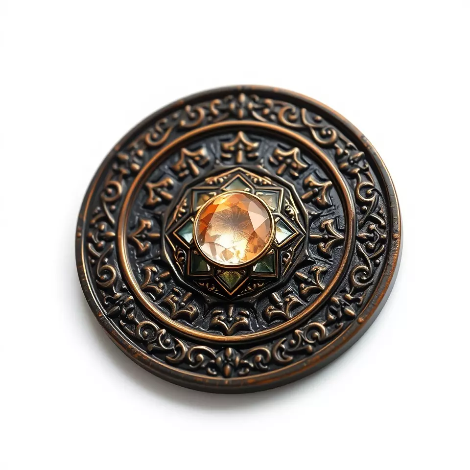 Ornate Bronze Medallion model pack Low-poly 3D model_3