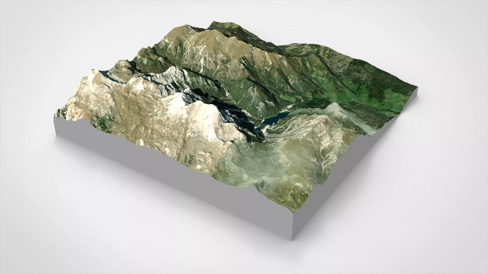 Lake Braies Dolomites South Tyrol Italy 3D model_4