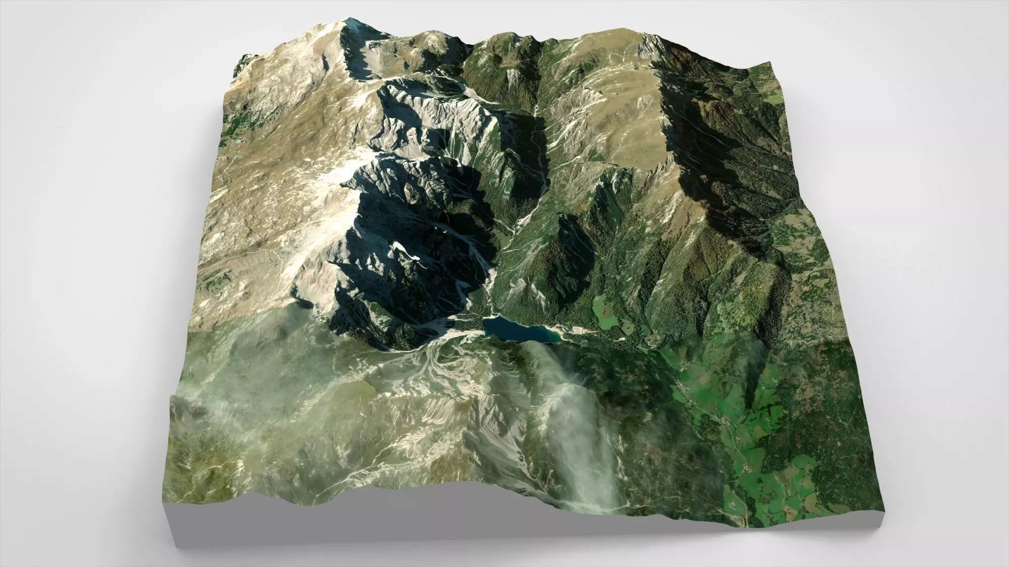 Lake Braies Dolomites South Tyrol Italy 3D model_2