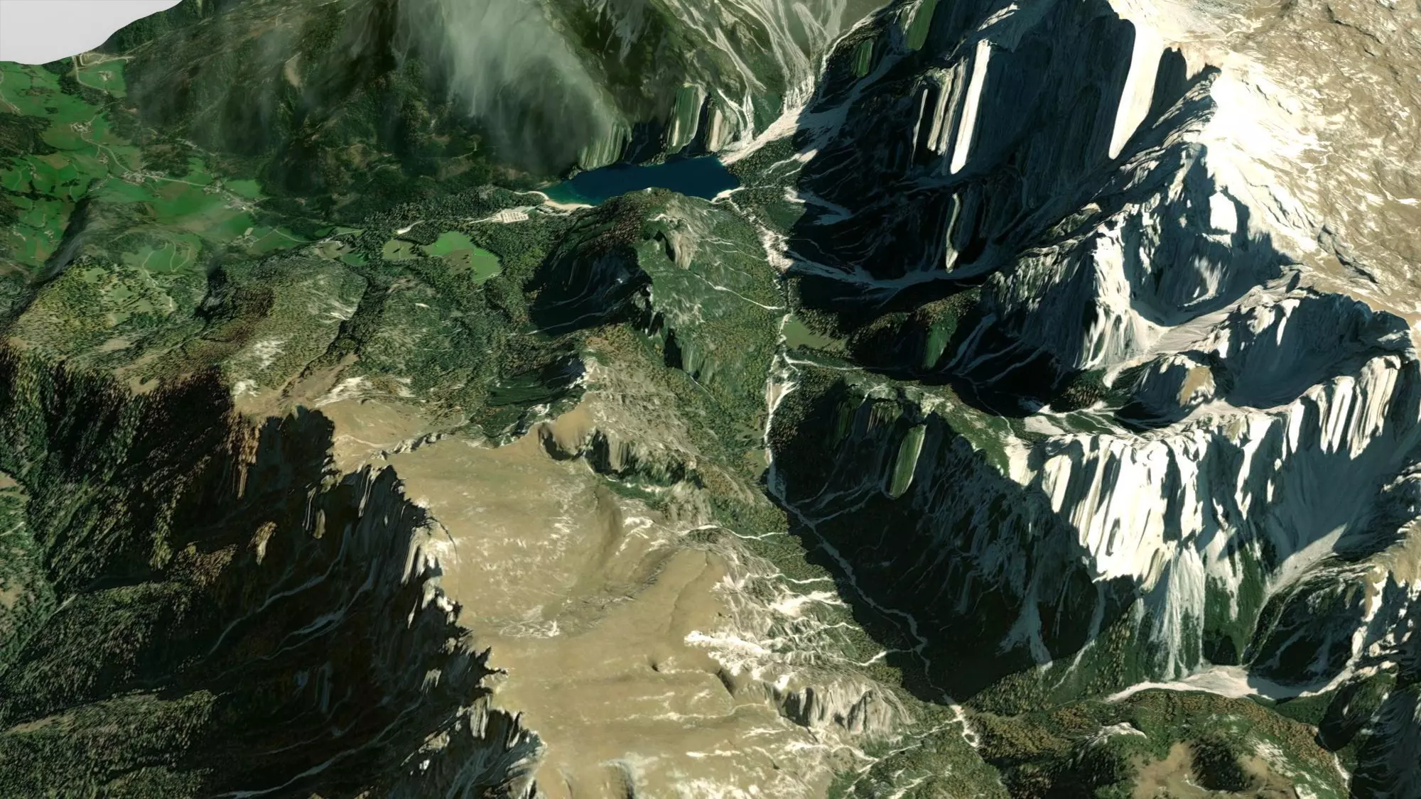 Lake Braies Dolomites South Tyrol Italy 3D model_7