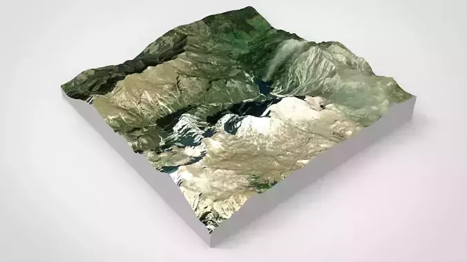 Lake Braies Dolomites South Tyrol Italy 3D model Lake Braies Dolomites South Tyrol Italy 3D model