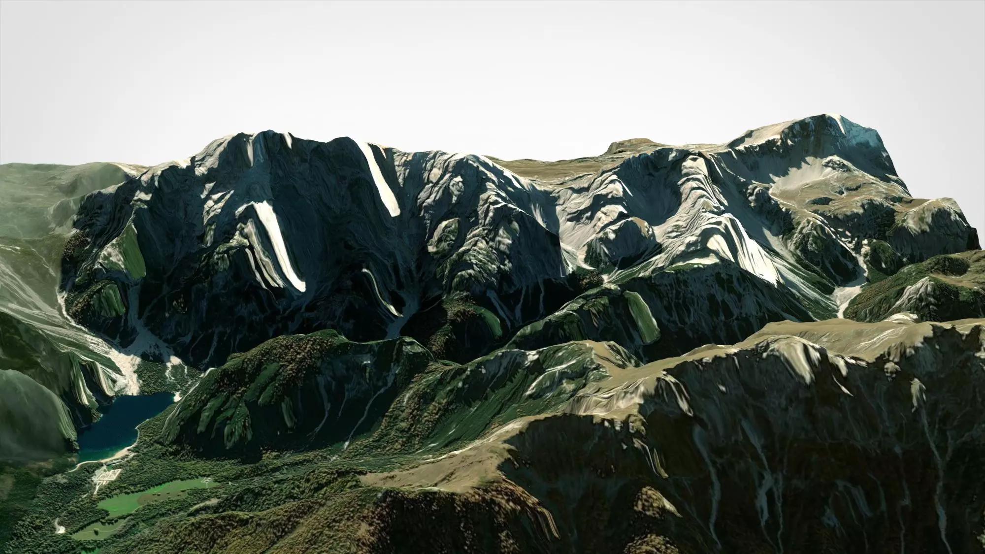 Lake Braies Dolomites South Tyrol Italy 3D model_6