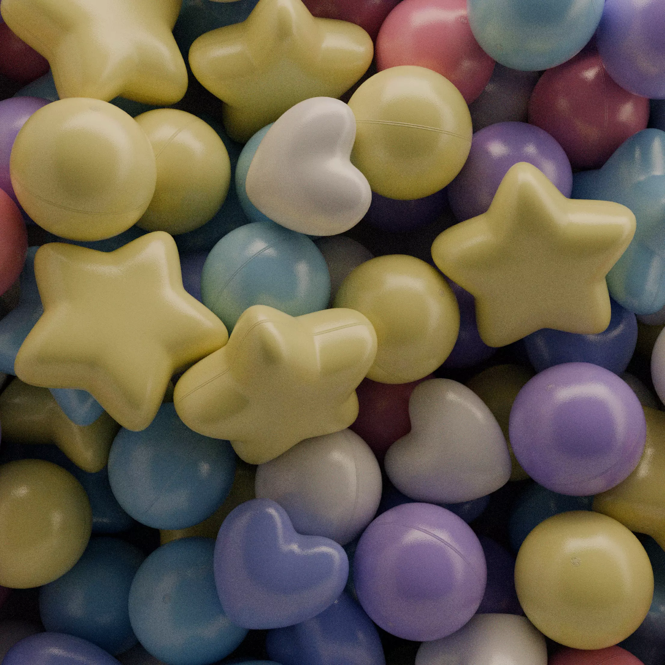 pastel colorball set 9 ver Low-poly 3D model_15