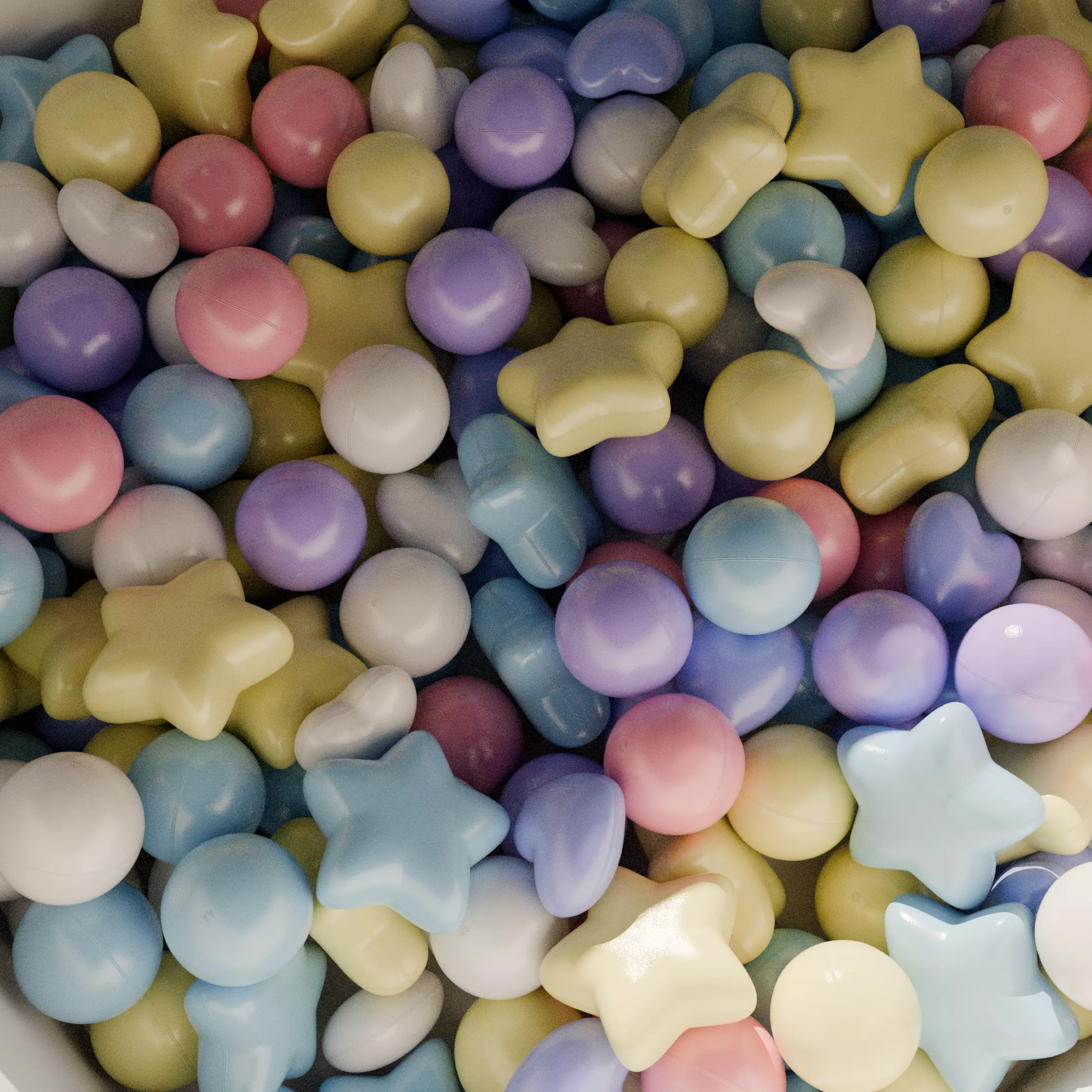 pastel colorball set 9 ver Low-poly 3D model_16