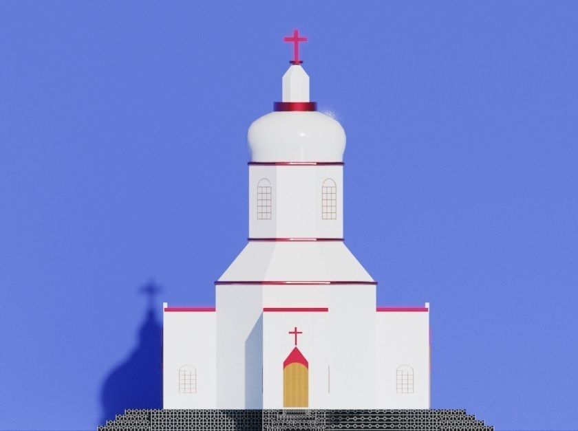 Church model 3D model_3