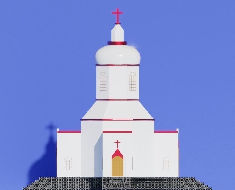 Church model 3D model_1