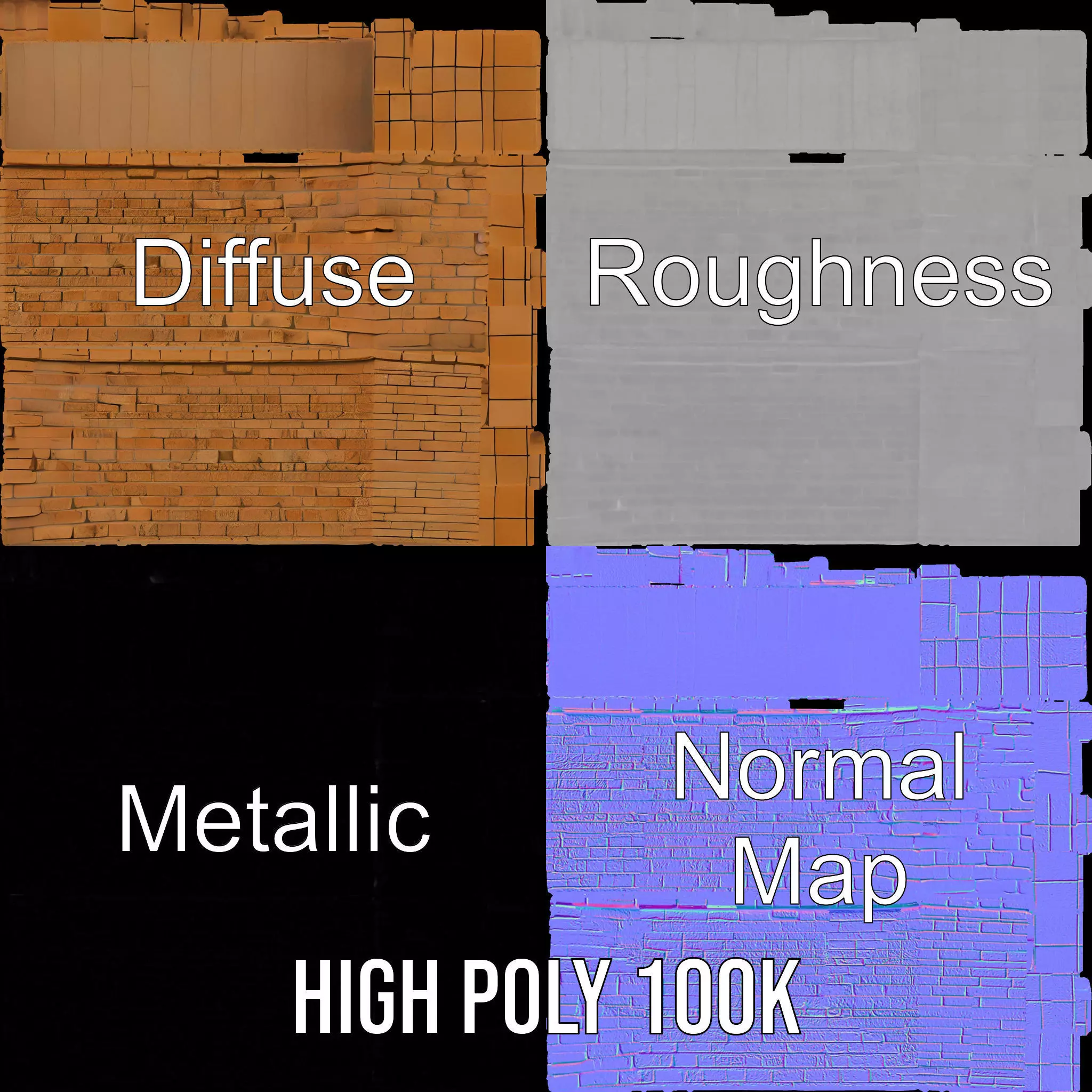 Rustic Brick Wall model pack Texture_4