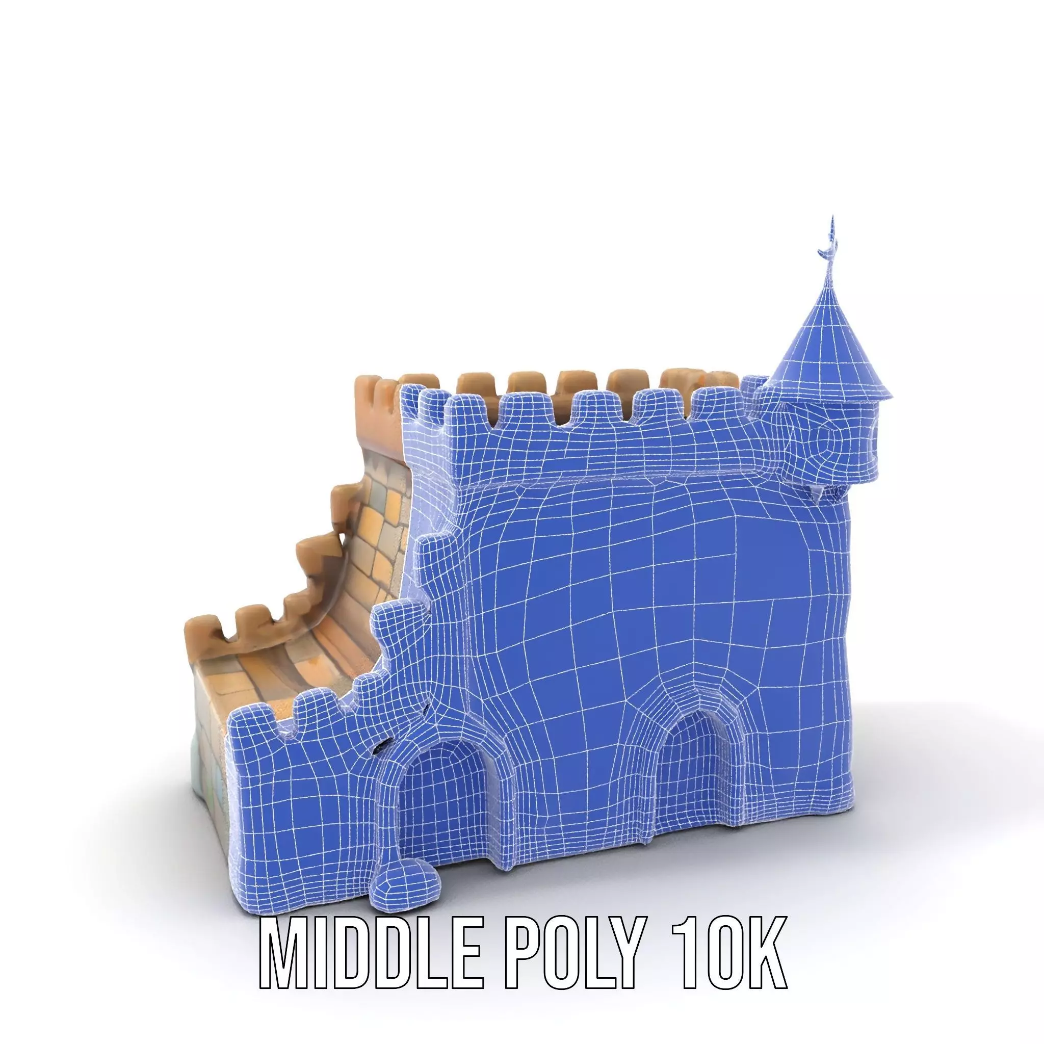 Classic Stone Fortress model pack Low-poly 3D model_14