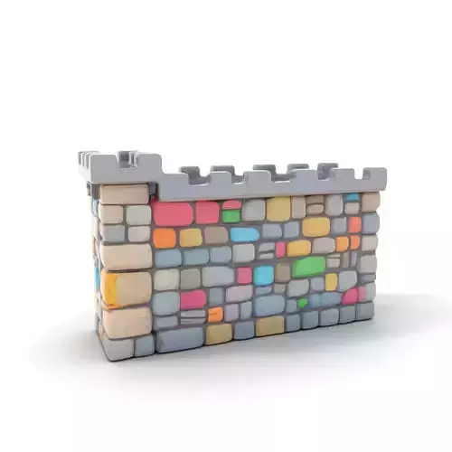 Colorful Castle Wall model pack