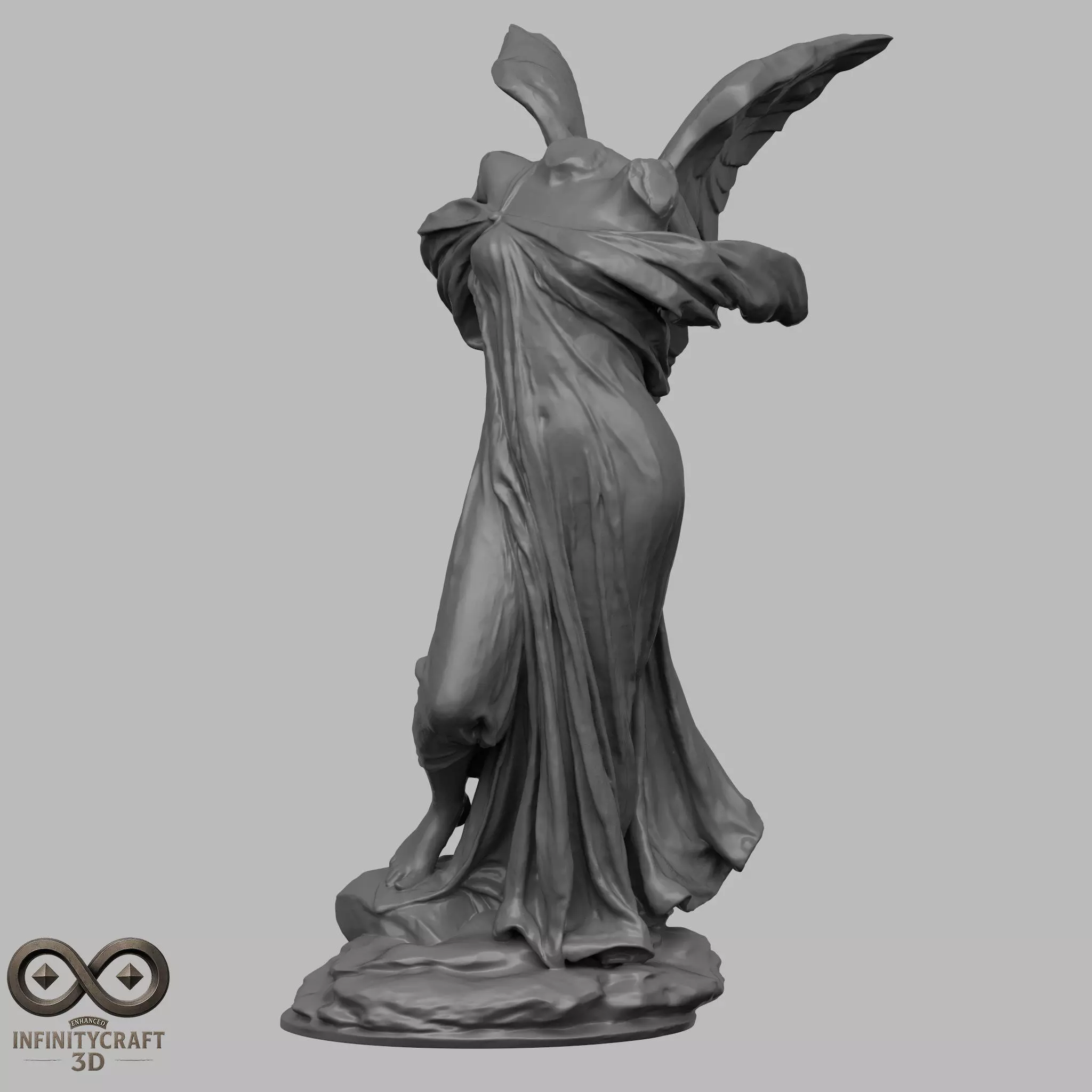 Winged Victory Statue 3D Classical Sculpture for CNC or Printing 3D print model