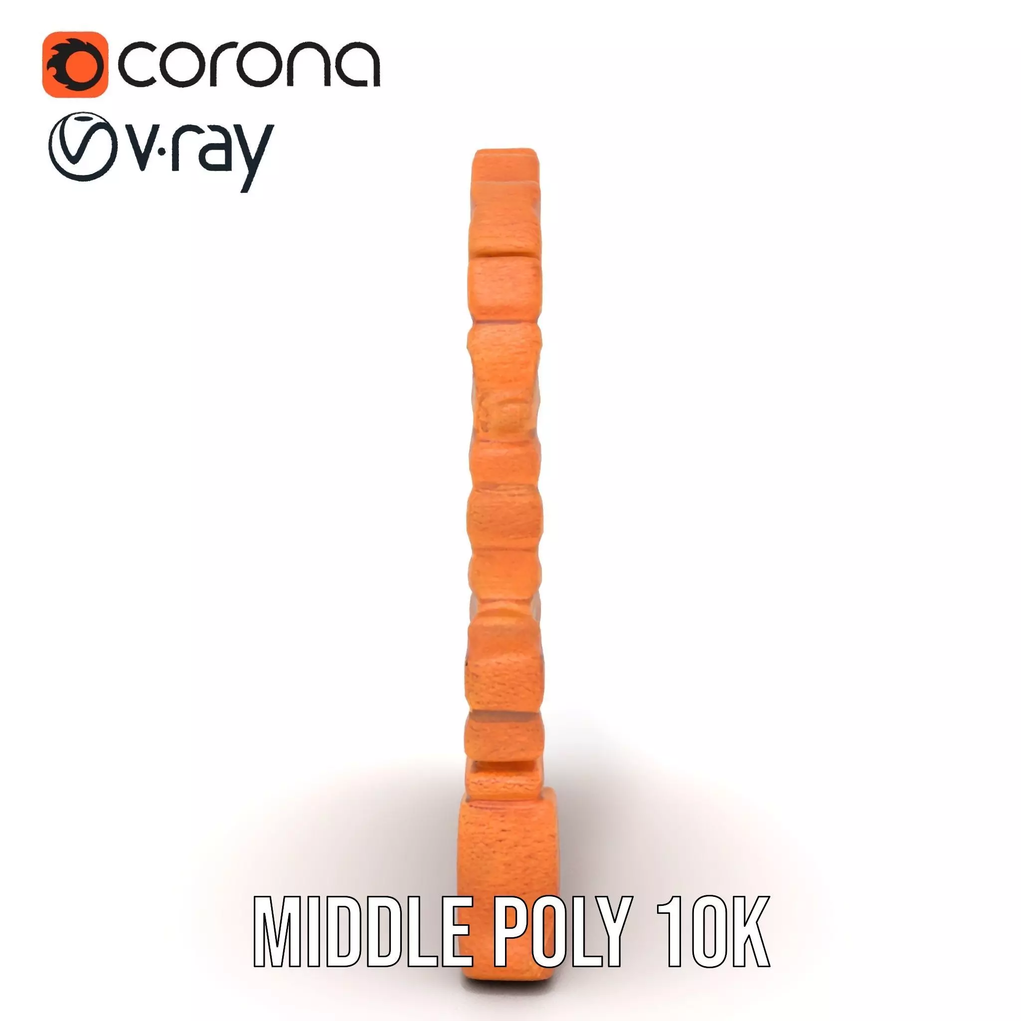 Rustic Brick Wall model pack Low-poly 3D model_27